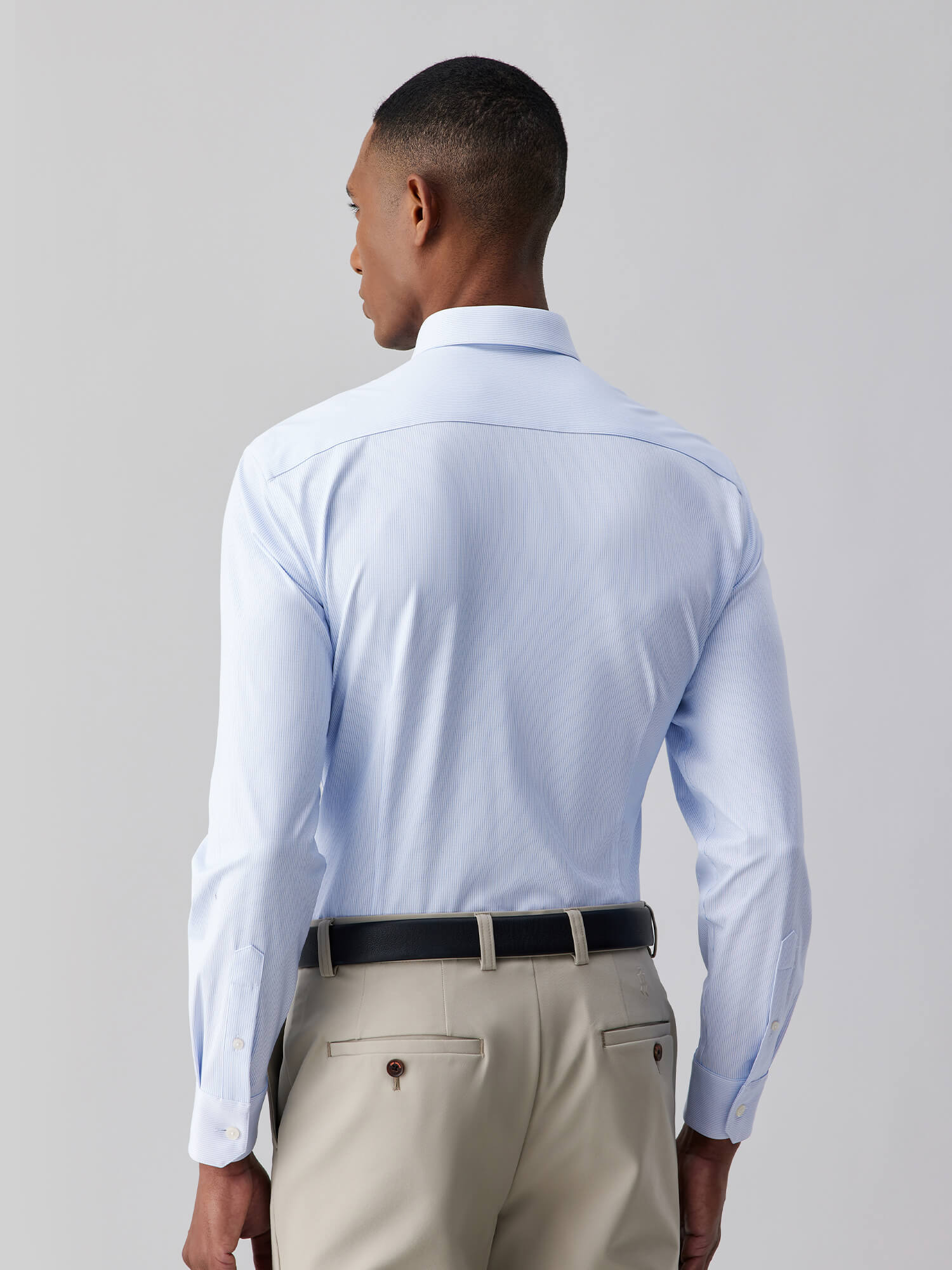 Royal Blue Luminous Silk High-Stretch Shirt