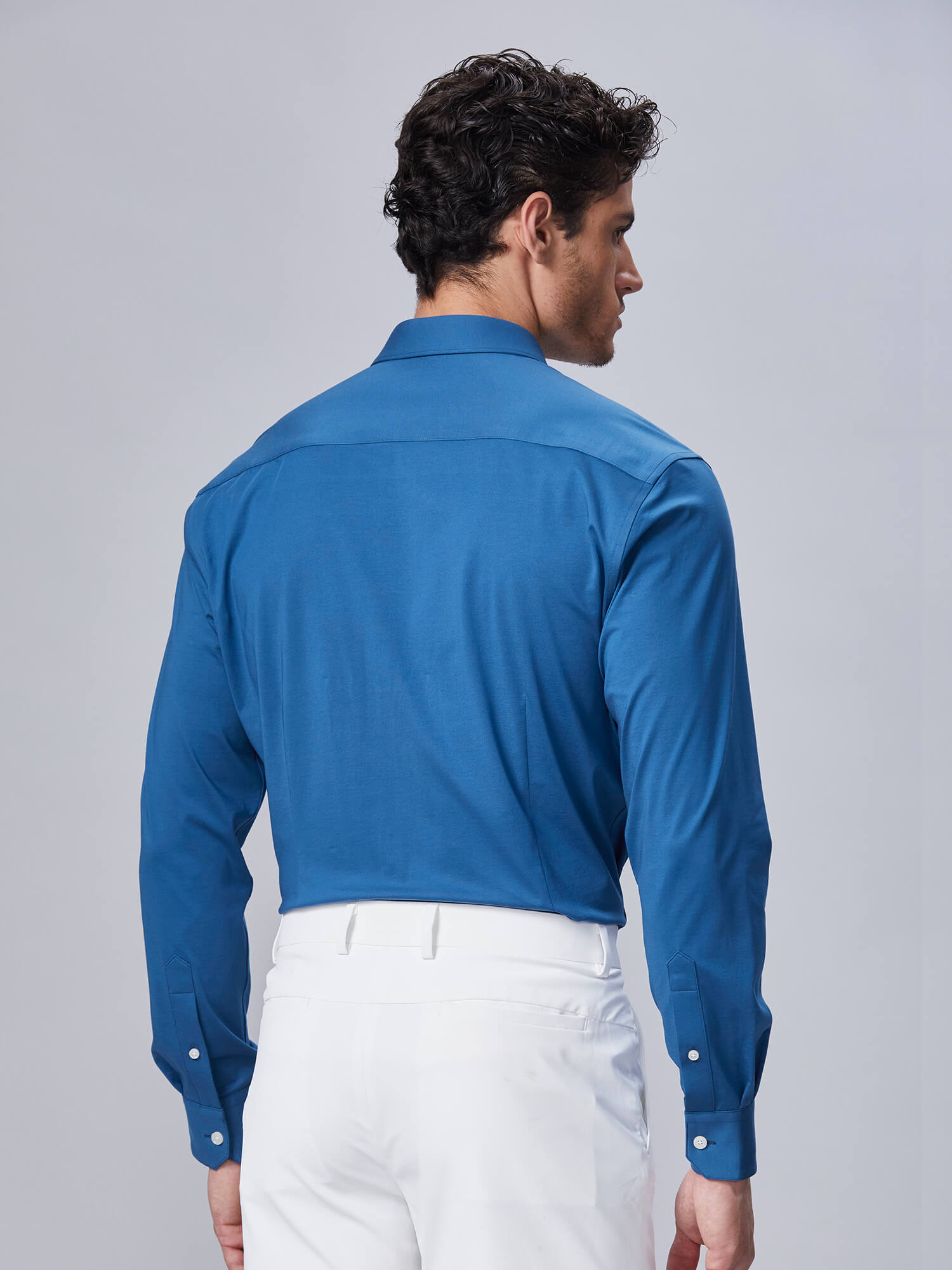 Jade J30 Crystal Blue High-Stretch Shirt-Own Dream Shirts-Dress Shirts for Men