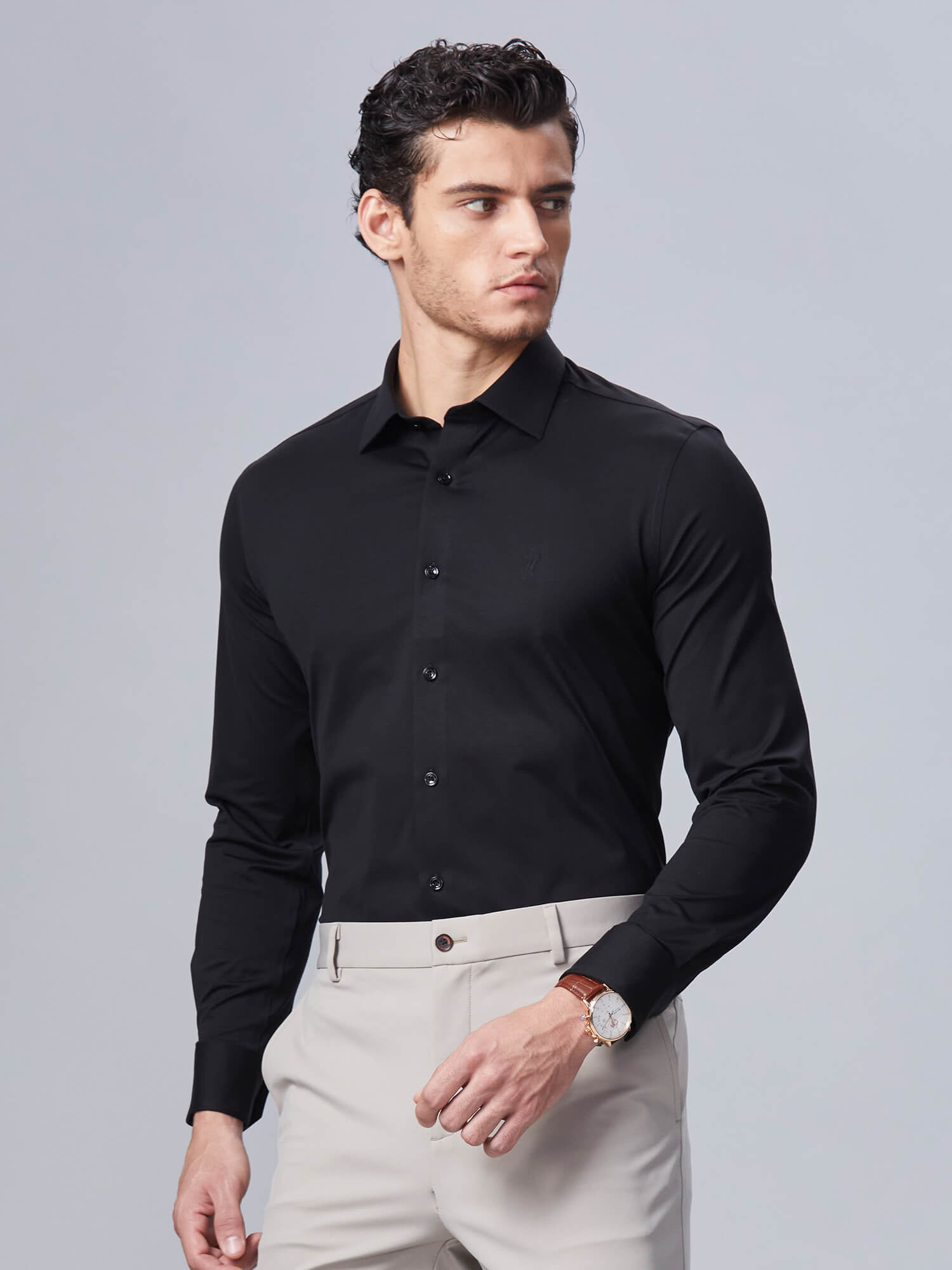 Jade J30 Onyx Black High-Stretch Shirt