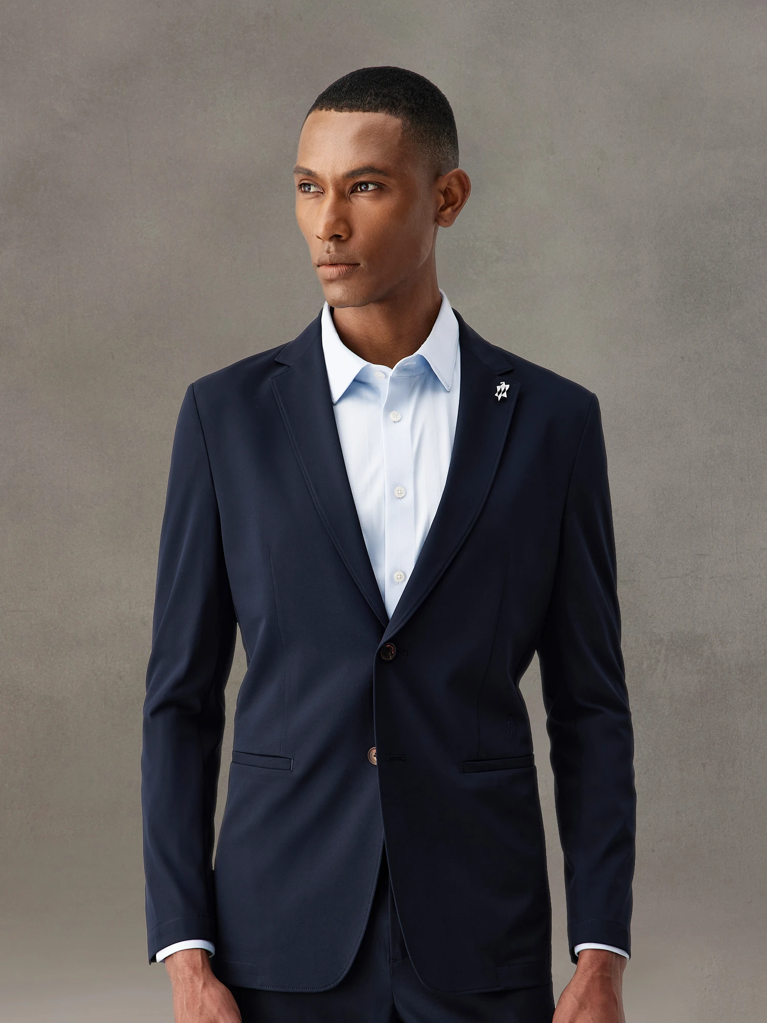 Deep Navy Stretch Blazer