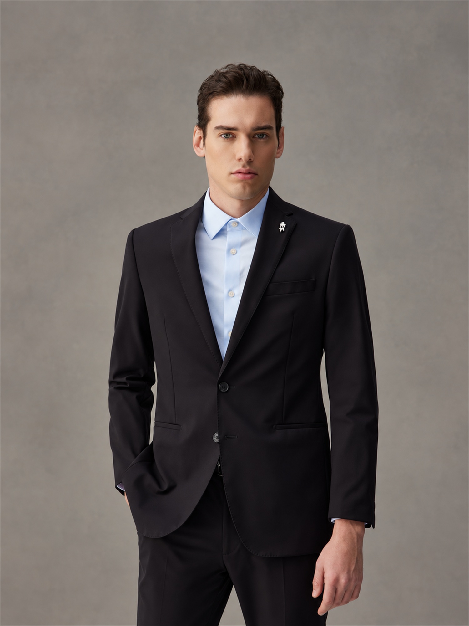 Titanium Black Stretch Suit