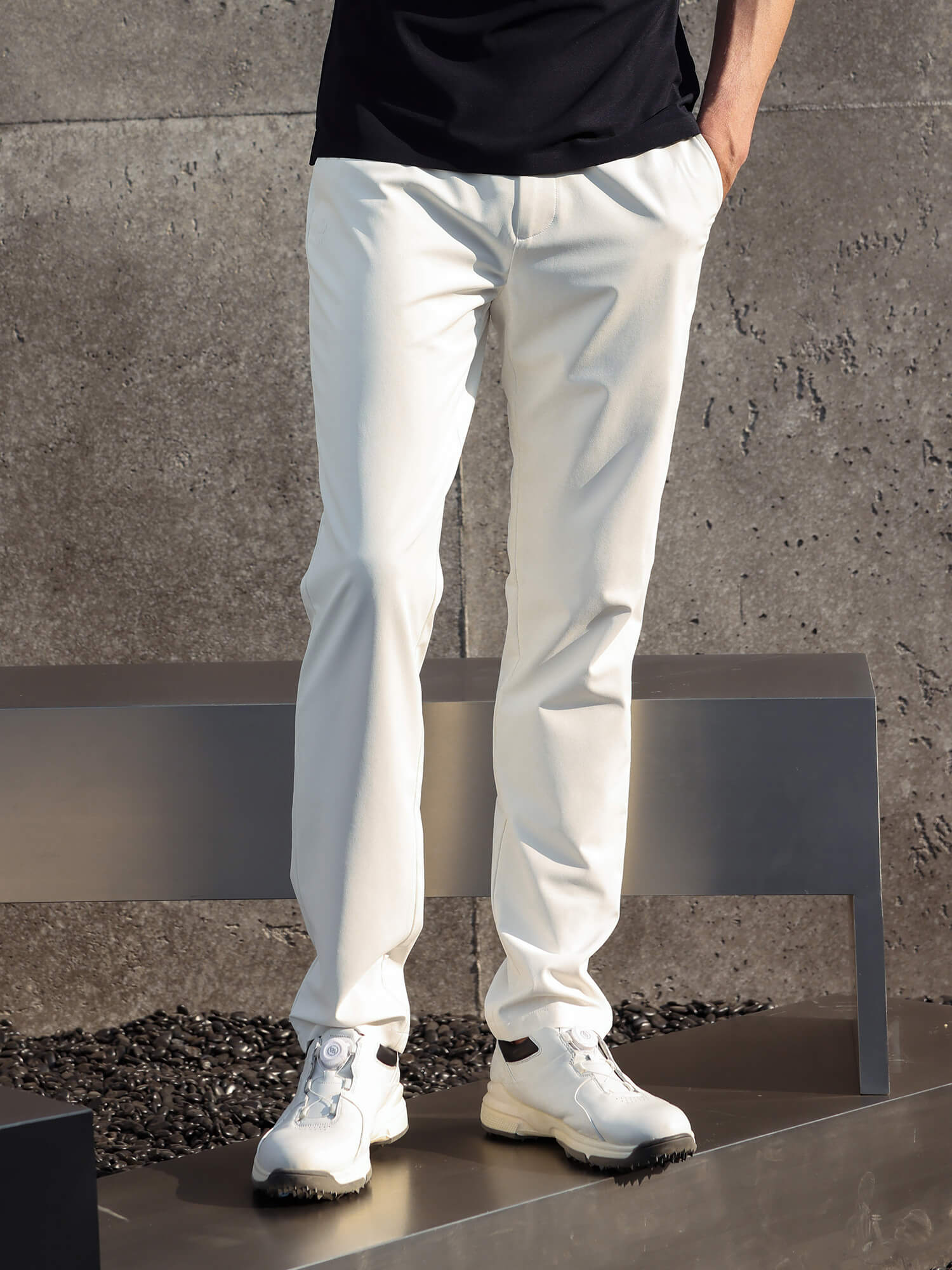 Golf Series Cliff White High-Stretch Pants-Own Dream Shirts-Dress Shirts for Men