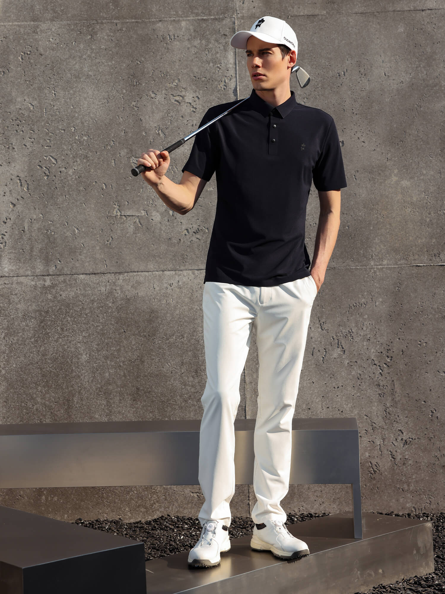 Golf Series Cliff White High-Stretch Pants-Own Dream Shirts-Dress Shirts for Men