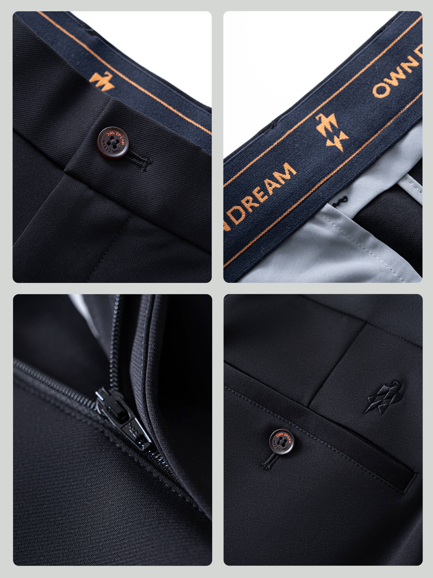 Reef Black Stretch Casual Pants-Own Dream Shirts-Dress Shirts for Men