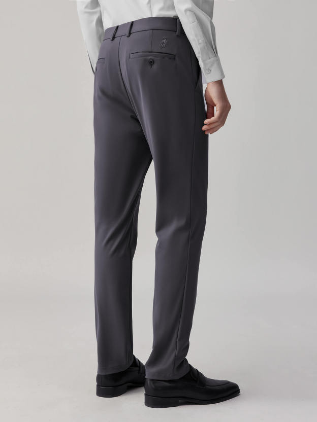 Volcanic Ash Gray Stretch Casual Pants