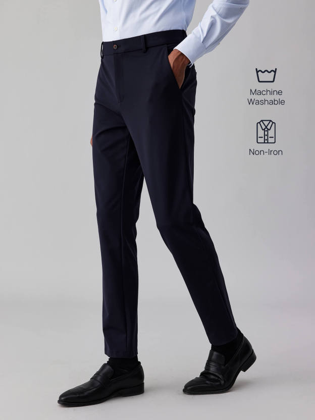 Orion Nebula Navy Blue Stretch Casual Pants