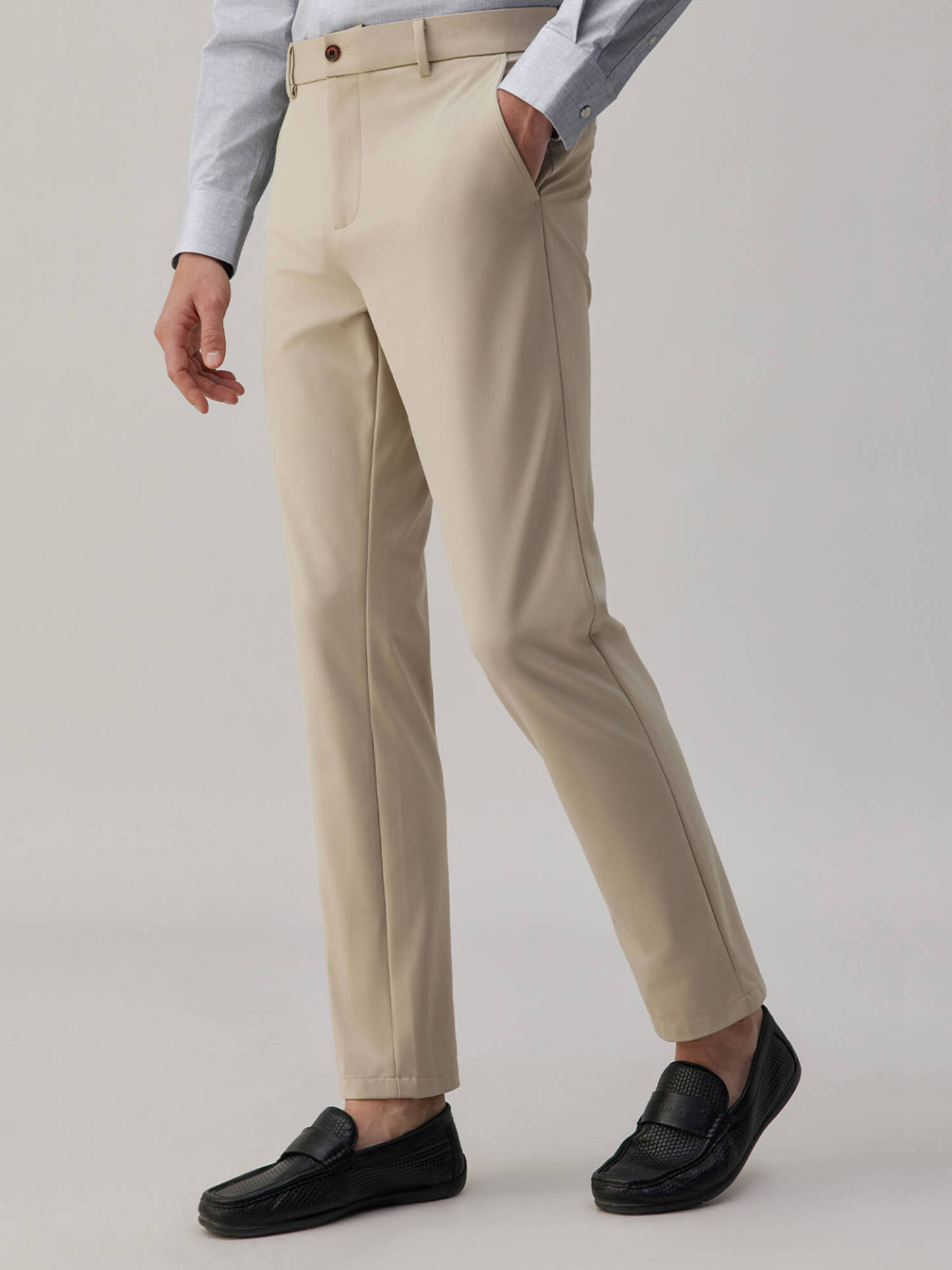 Summer Khaki High-Stretch Pants