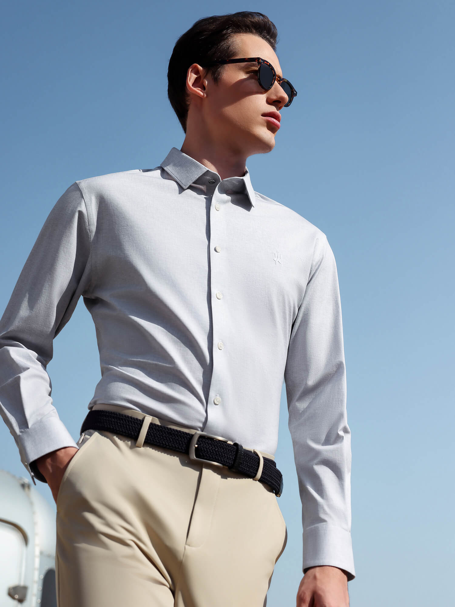 Summer Khaki High-Stretch Pants