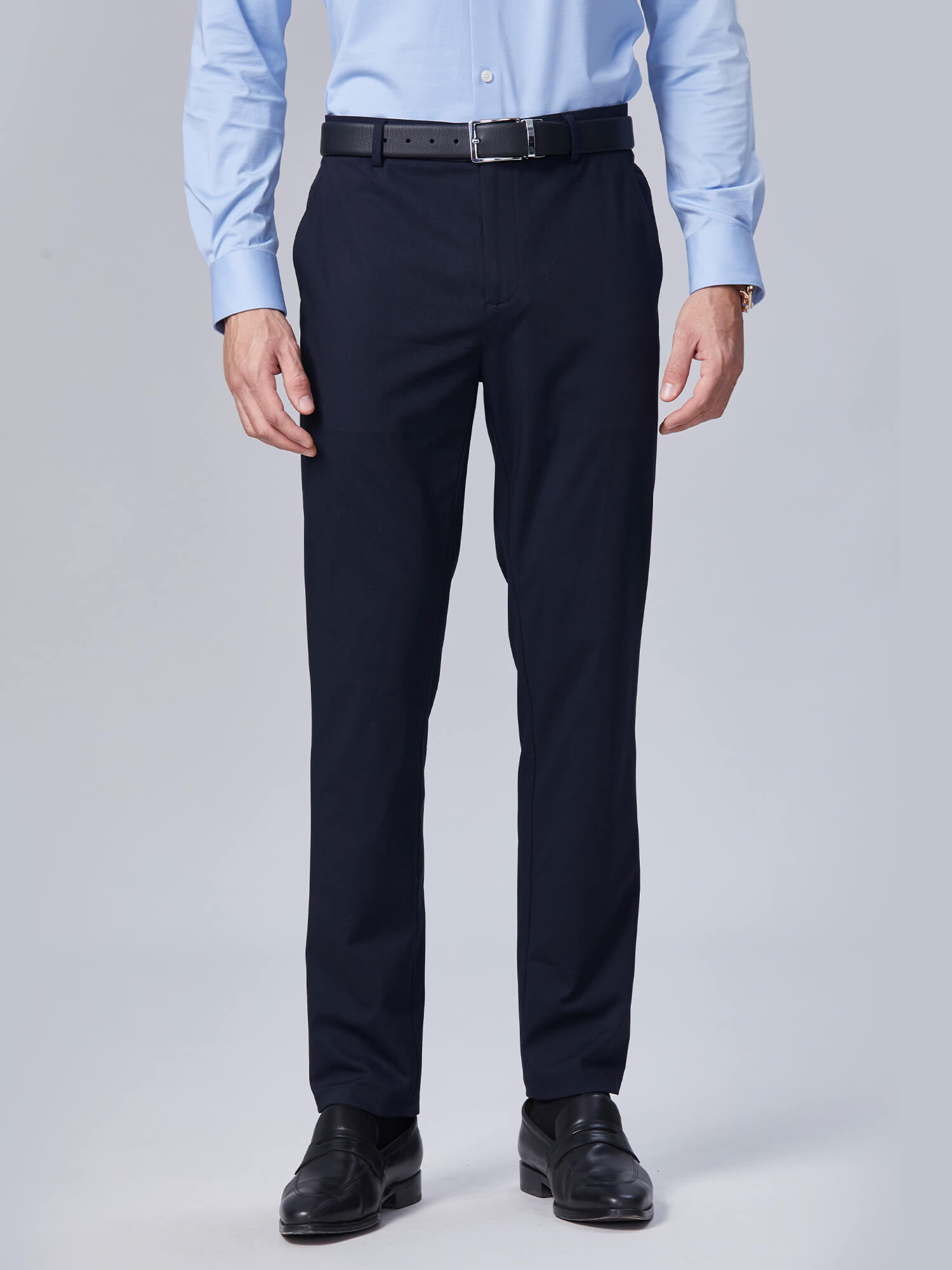 Abyssal Black High-Stretch Pants-Own Dream Shirts-Dress Shirts for Men