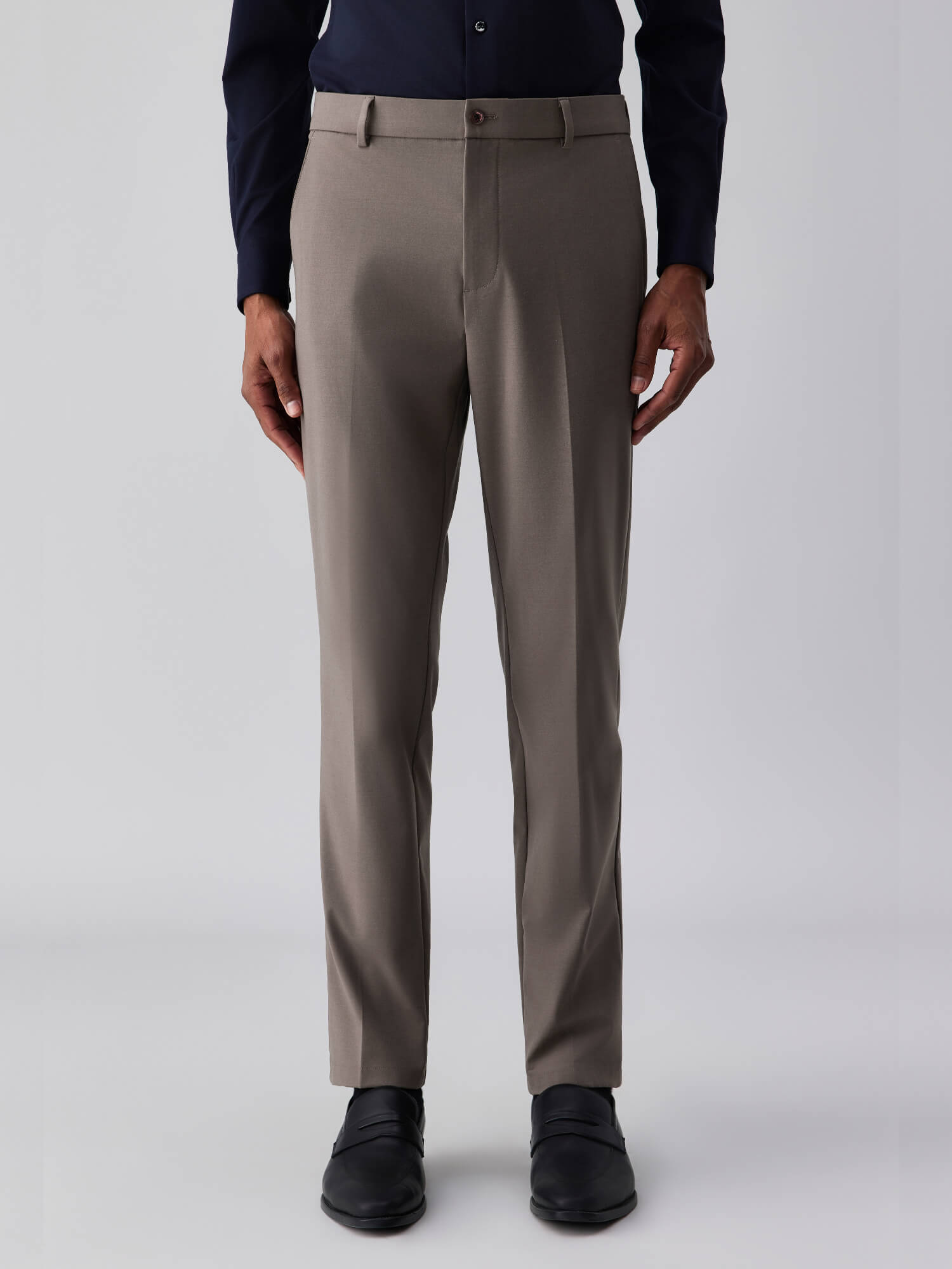 Espresso Silk High-Stretch Pants-Own Dream Shirts-Dress Shirts for Men