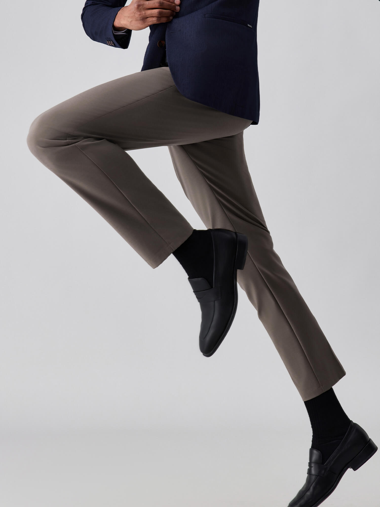 Espresso Silk High-Stretch Pants-Own Dream Shirts-Dress Shirts for Men