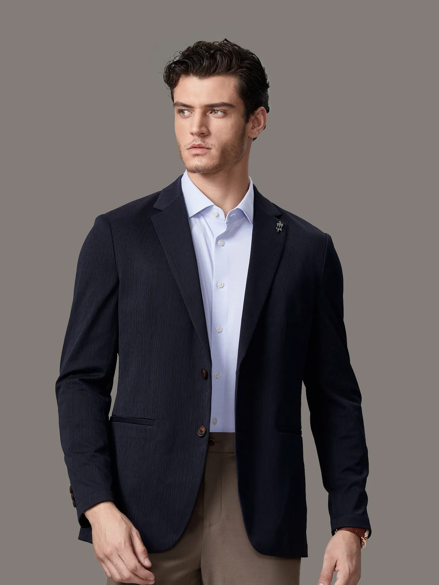 Midnight Navy Stretch Blazer