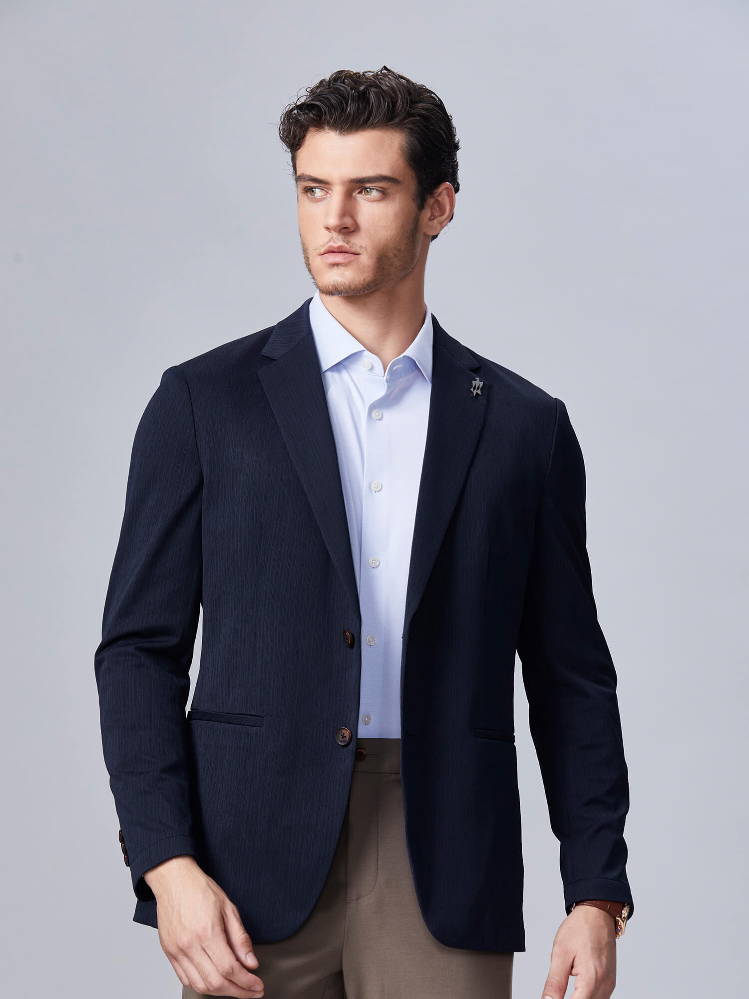 Midnight Navy Stretch Blazer