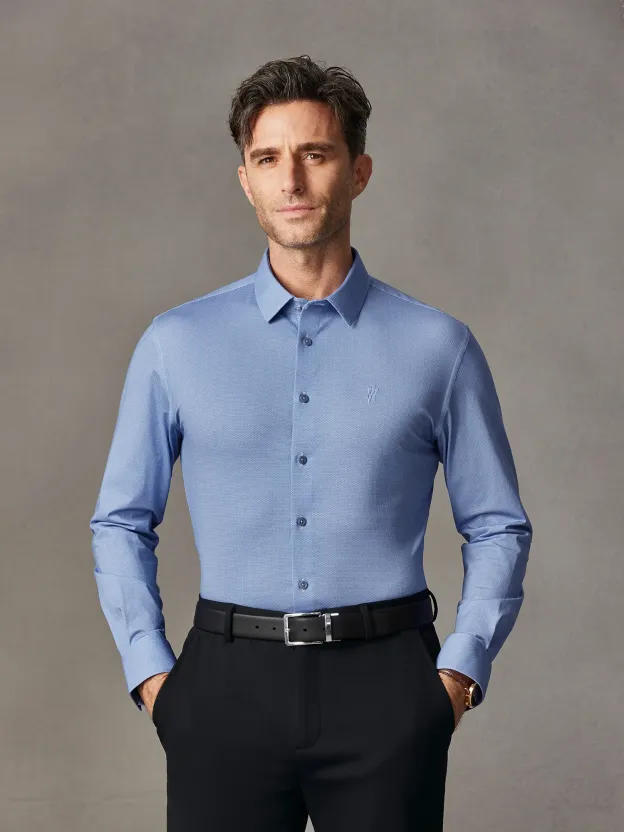 Ocean Blue High-Stretch Shirt​