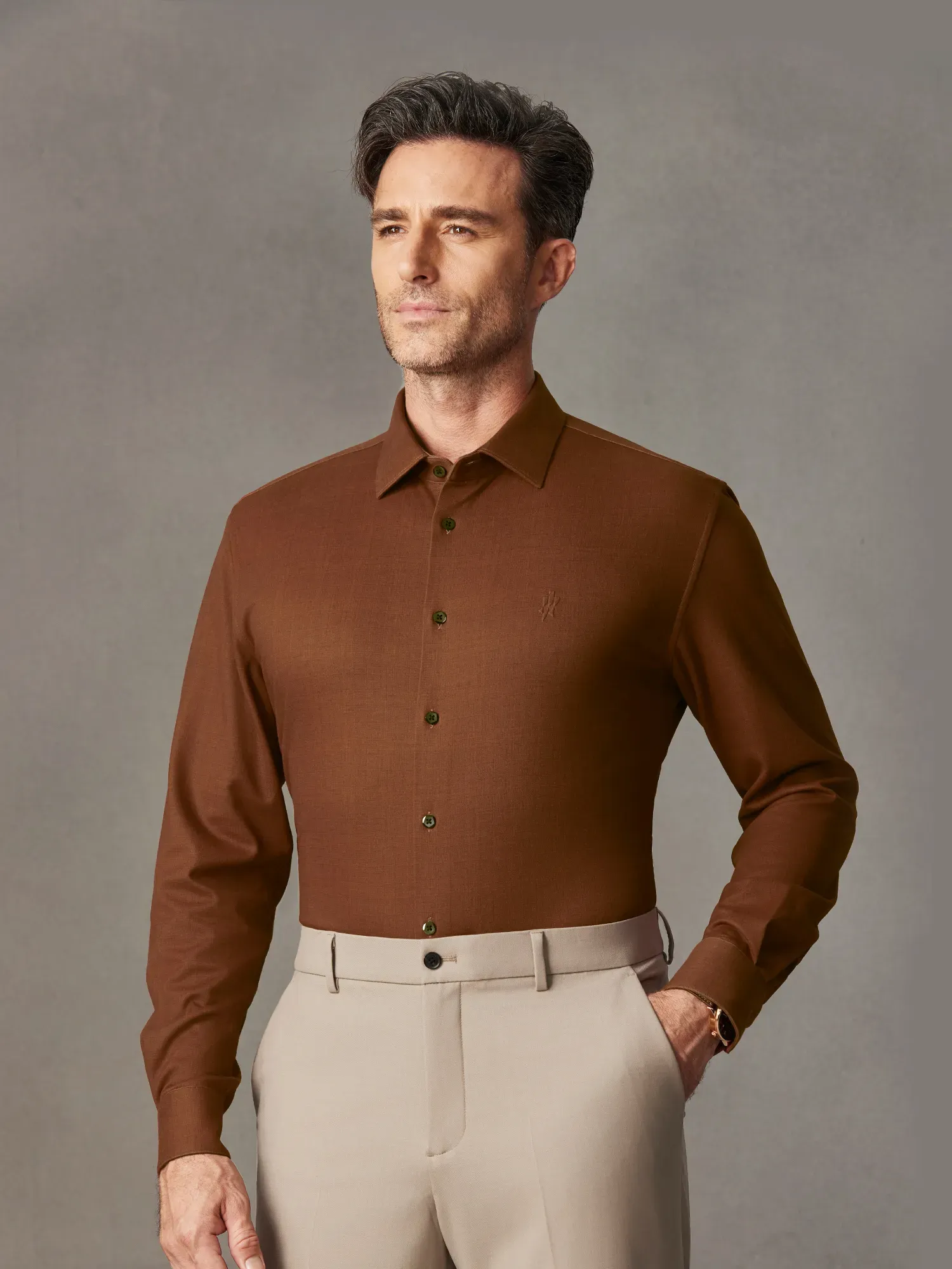 WarmTech Ultra Ember Orange Cashmere Stretch Shirt