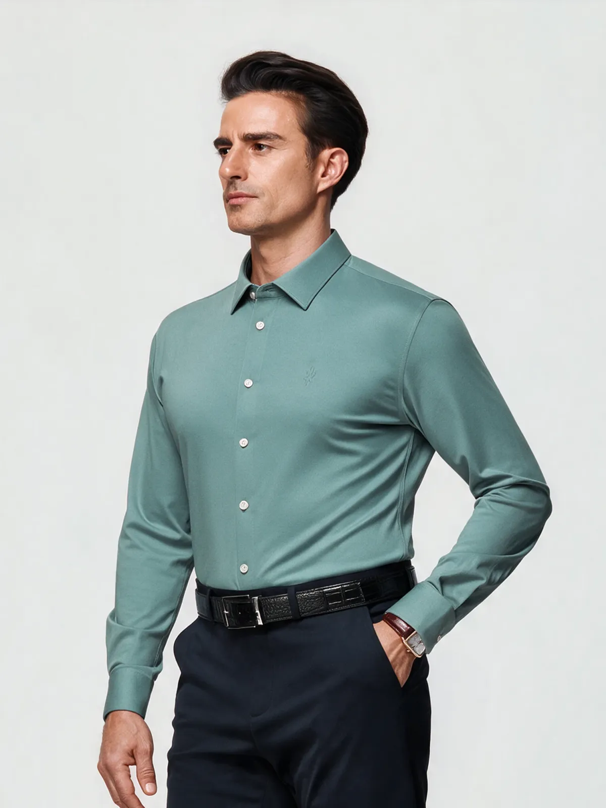 Mist Blue Stretch Shirt