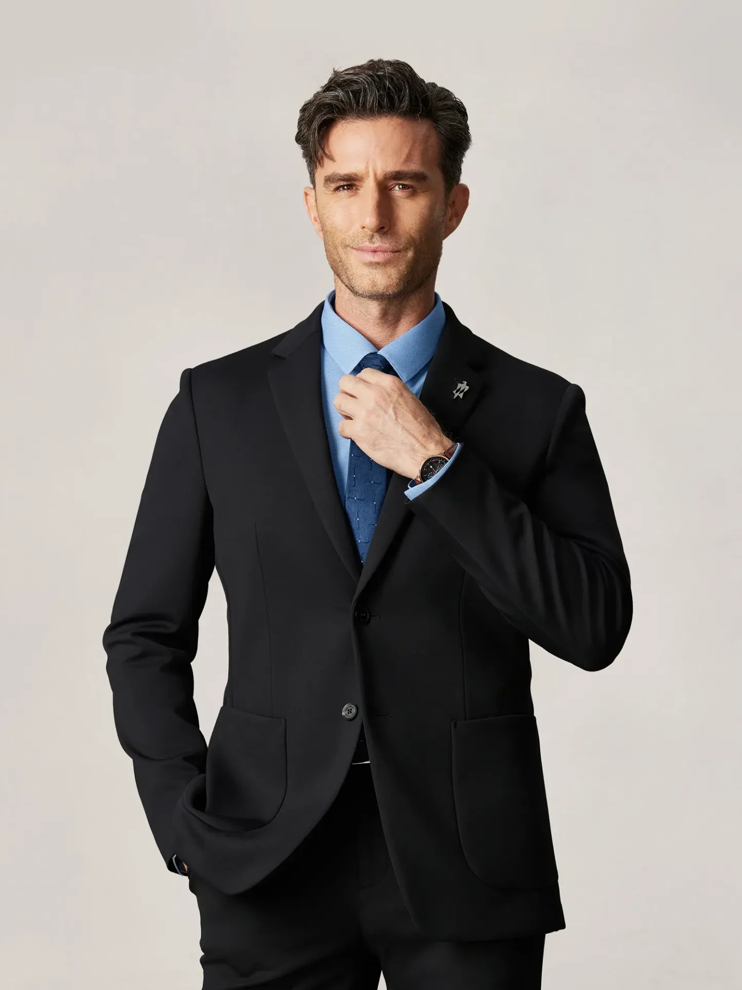 WarmTech Ultra Wool Sky Deep Navy Stretch Blazer