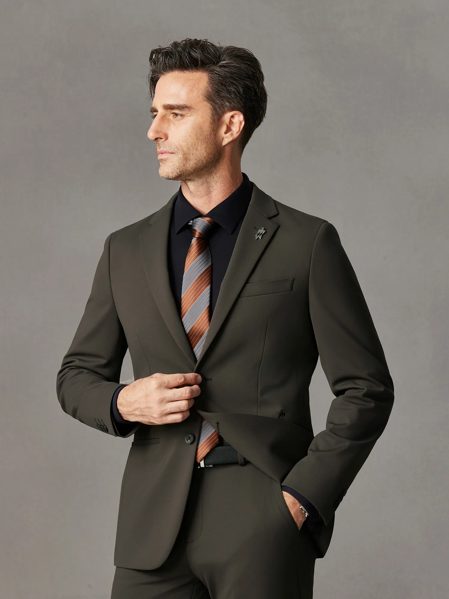 WarmTech Max Autumn Brown Stretch Blazer