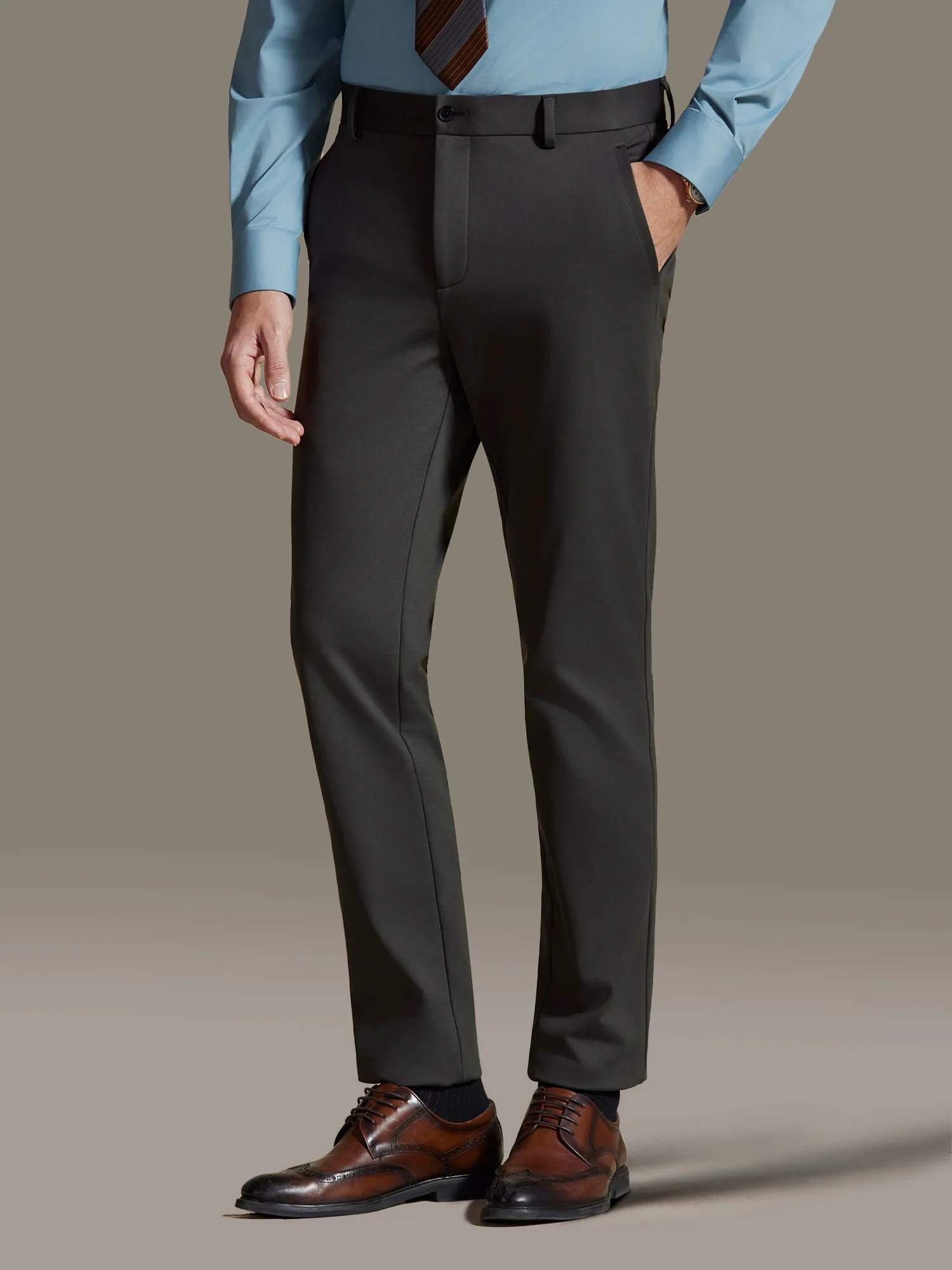 Stone Mocha Stretch Pants