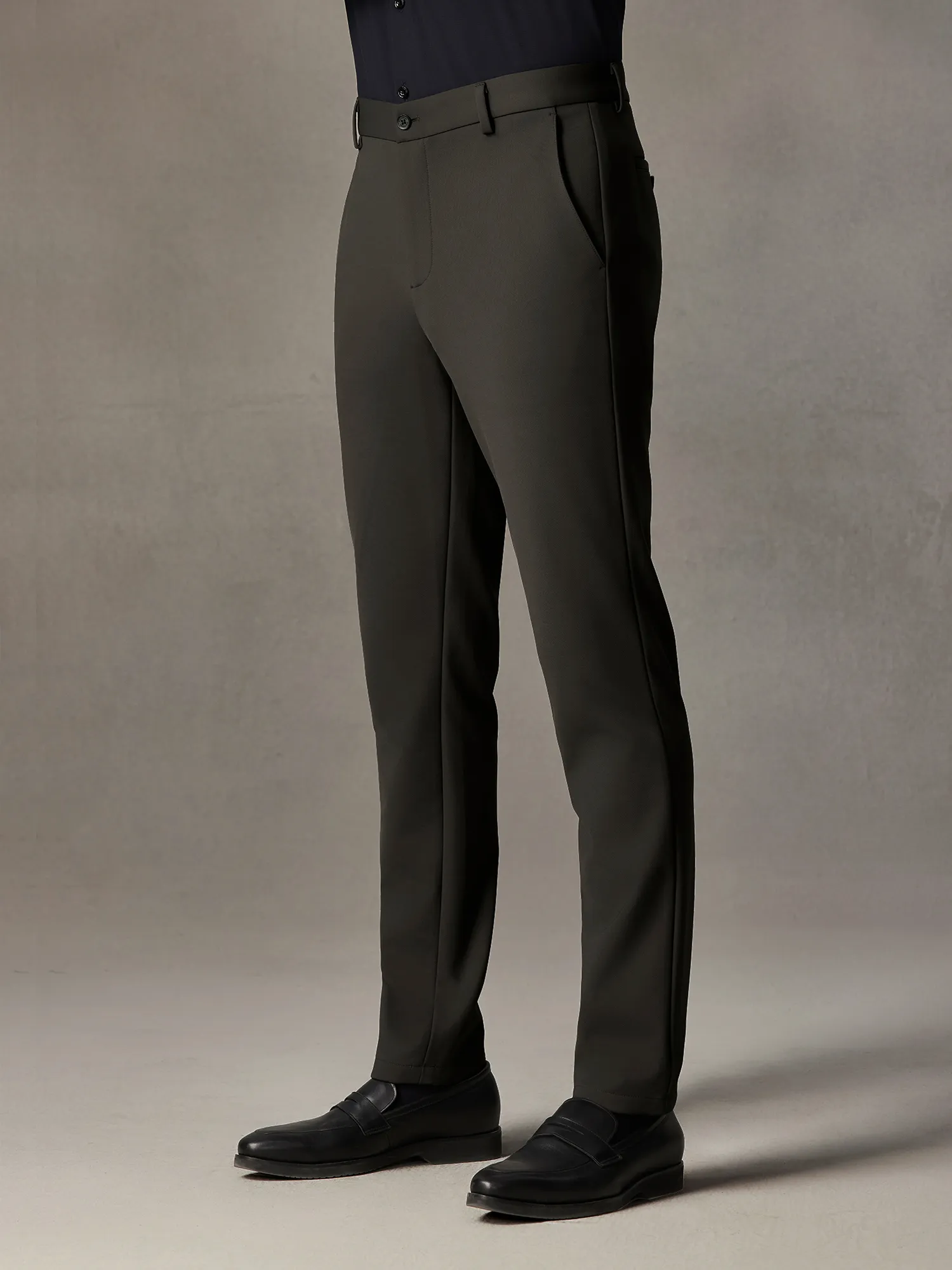 Autumn Brown High-Stretch Pants