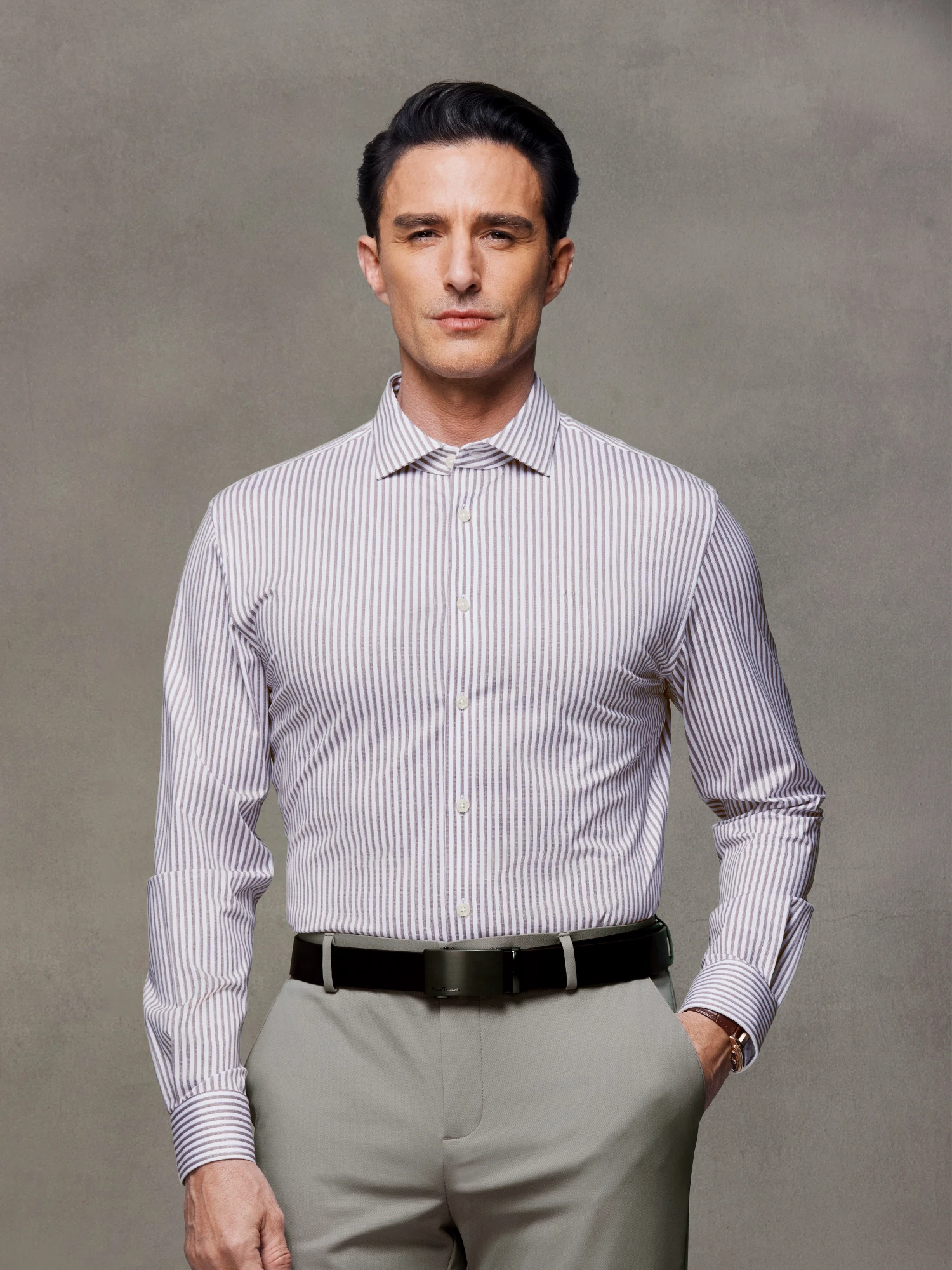 Pamir Blue Stripe Stretch Shirt