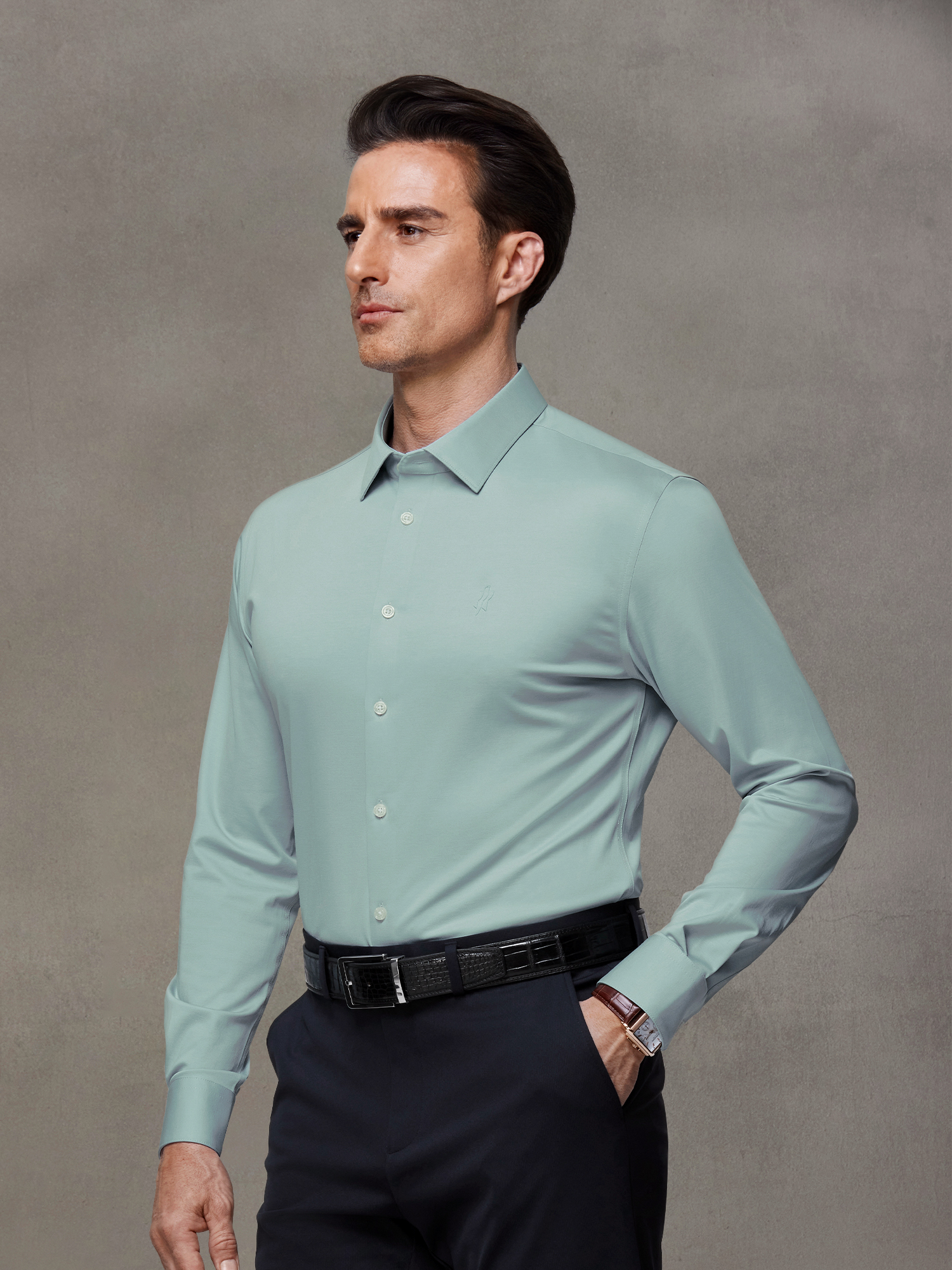 AirFlex Pro™ Prestige Comfort Stretch Shirt - Pine Green