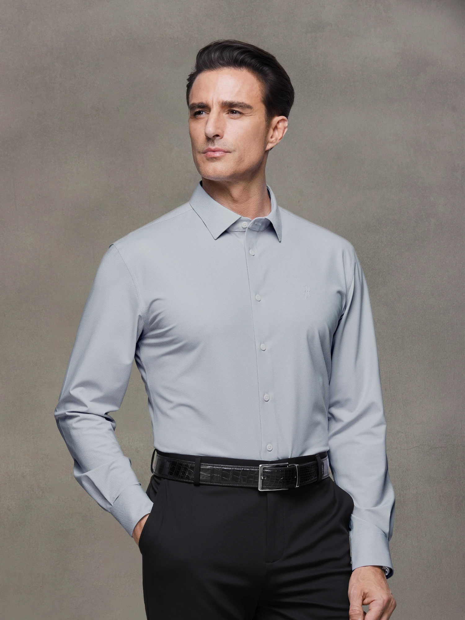 Cloud Gray Stretch Shirt
