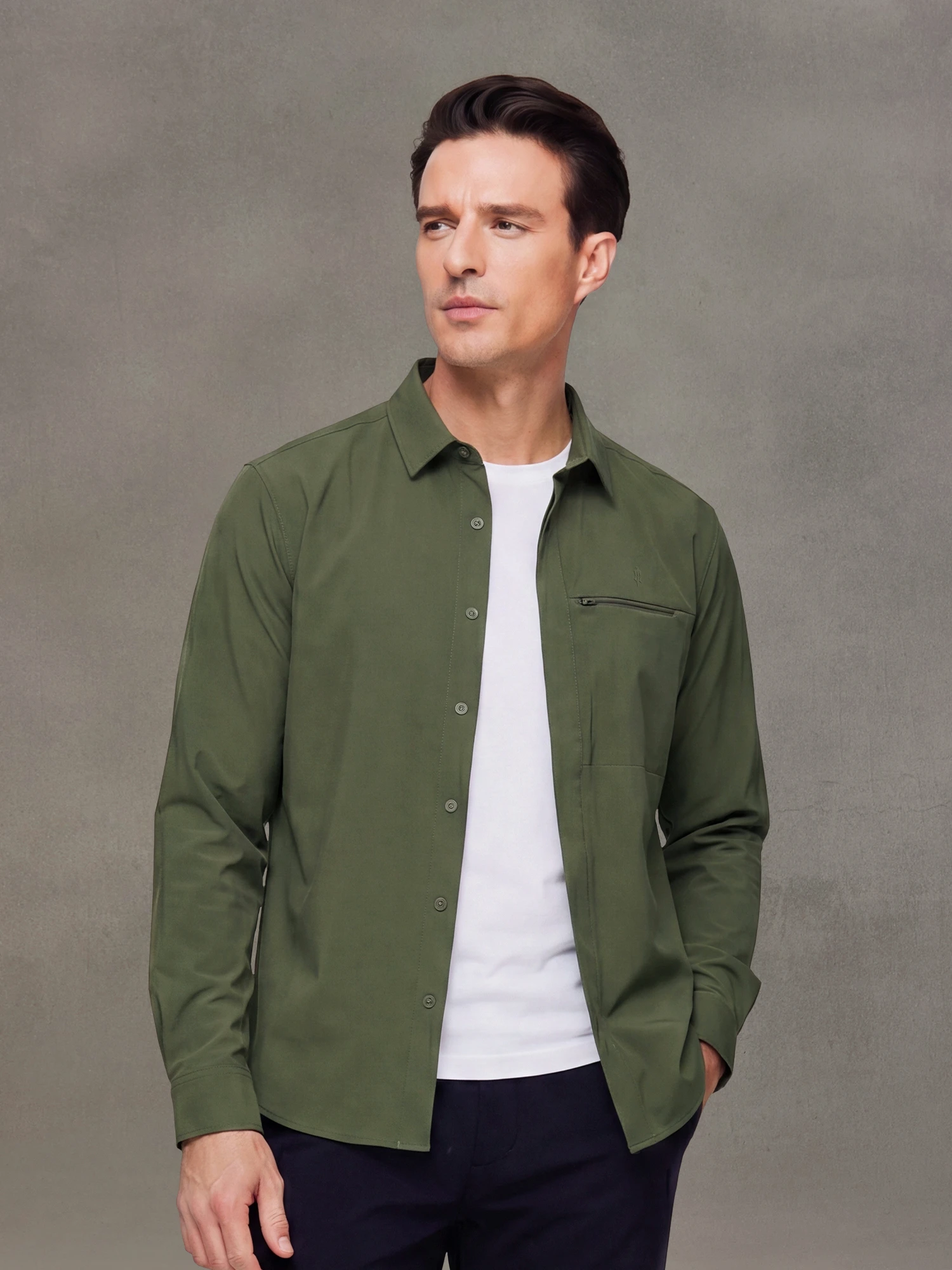 Trail Teal Travel Stretch Shirt