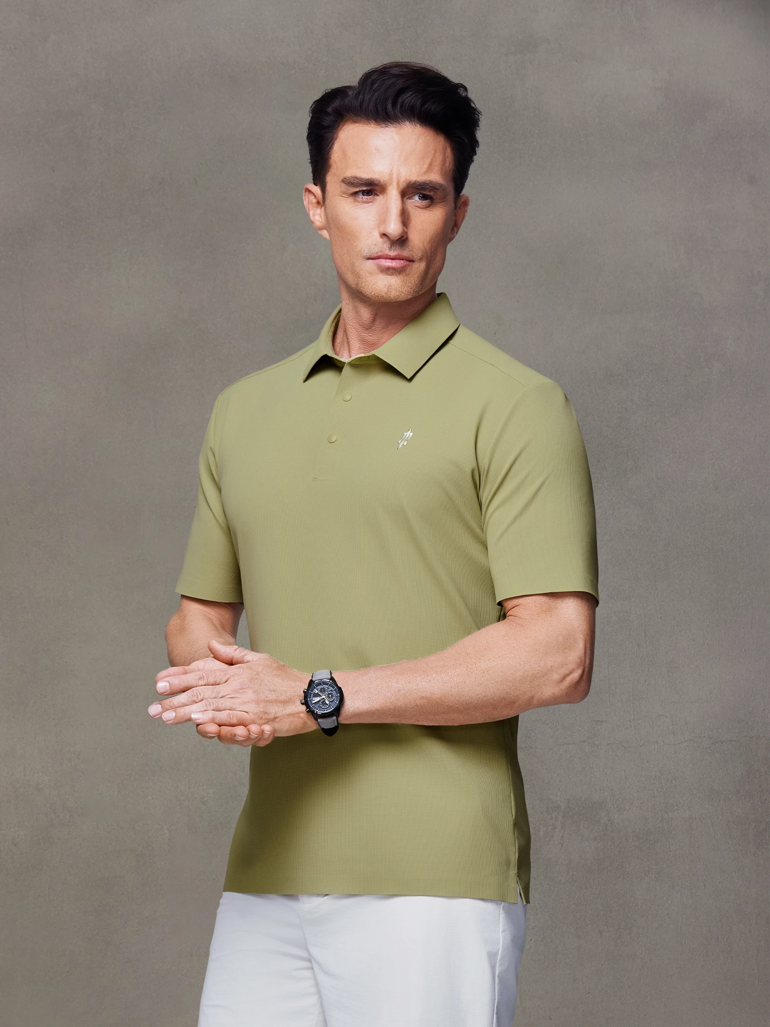 Bamboo Green Stretch Polo