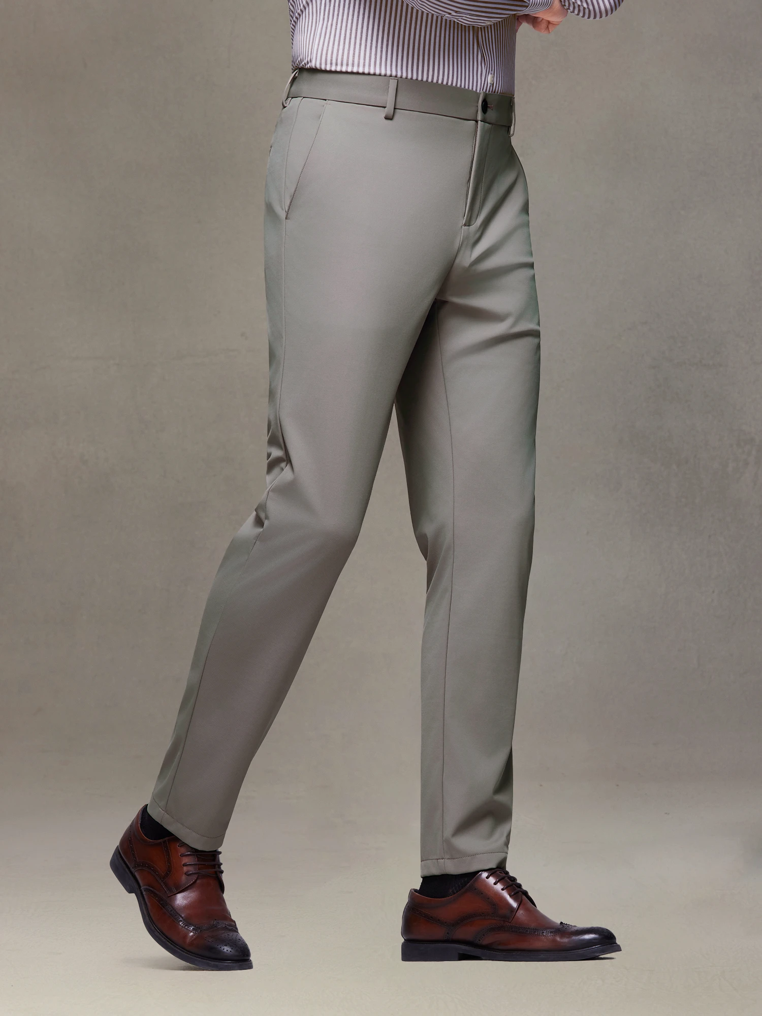 Sandstone Khaki Stretch Casual Pants