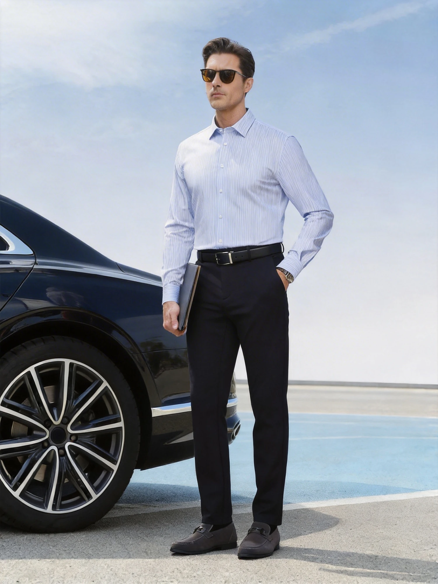 Summit Navy Stretch Casual Pants