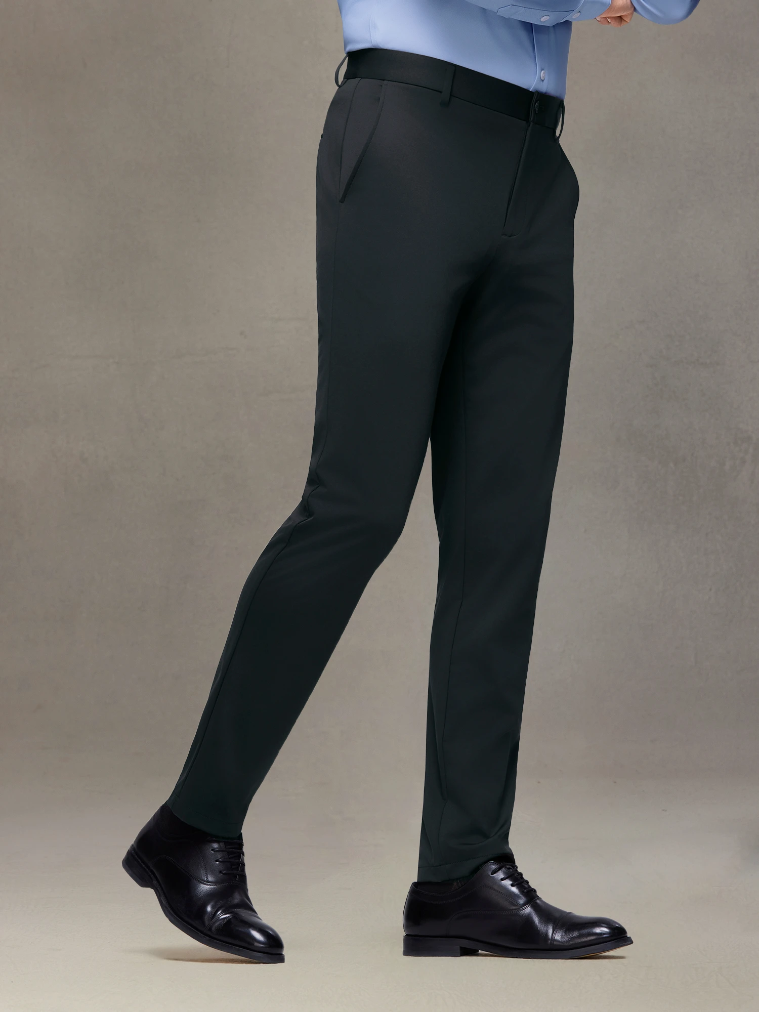Slate Gray Stretch Casual Pants