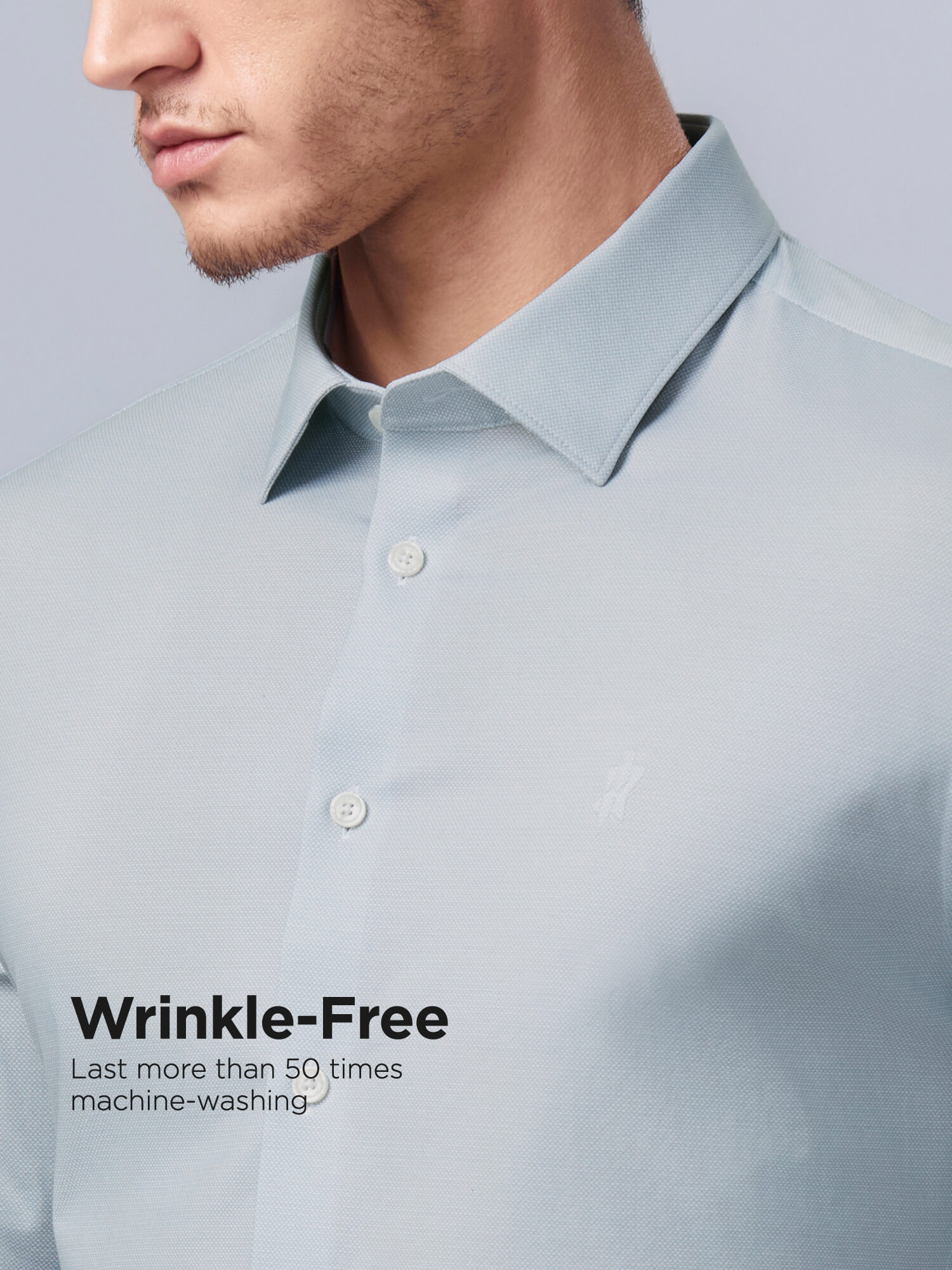 Frosted Moss Green High-Stretch Short-Sleeve Shirt