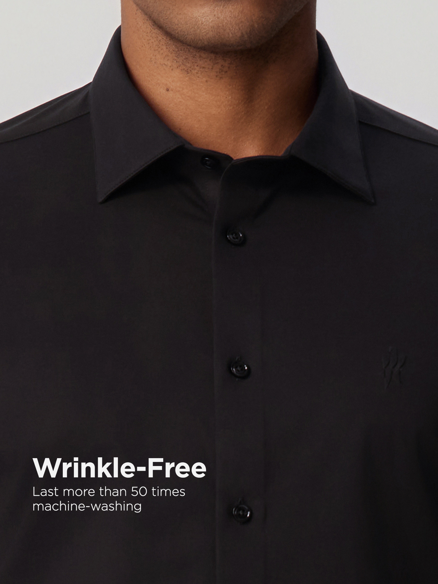Non-Iron Stretch Black Shirt