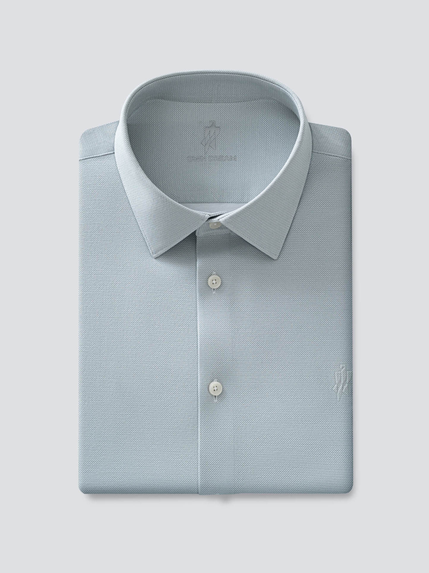Frosted Moss Green High-Stretch Short-Sleeve Shirt