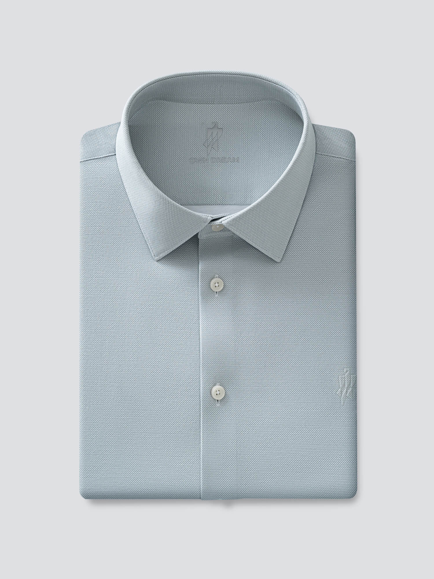 Frosted Moss Green High-Stretch Short-Sleeve Shirt