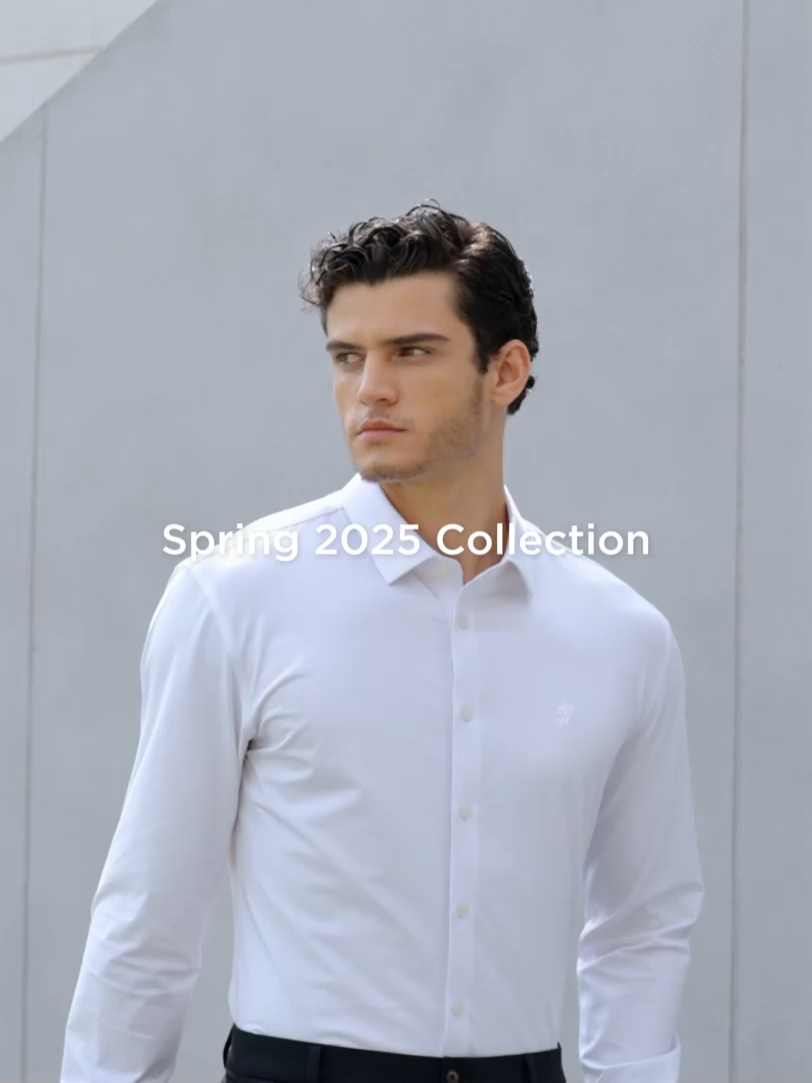 S50 Alpine Snow White Silk Stretch Shirt