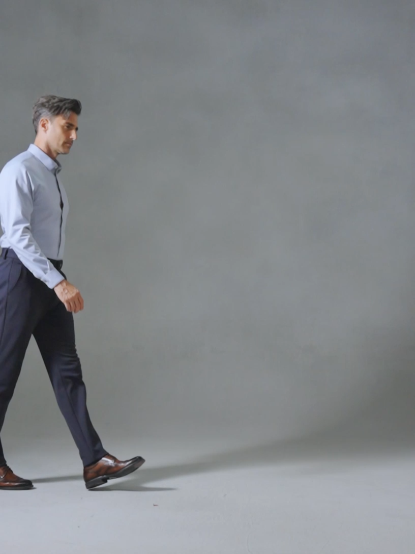 Stellar Gray Stripe Stretch Shirt