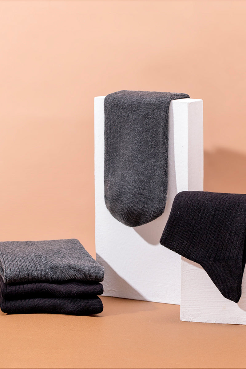 Solid Color Mid-Calf Socks-Own Dream Shirts-Dress Shirts for Men