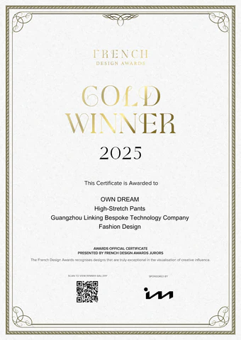French Design Awards 2025 Gold certificate