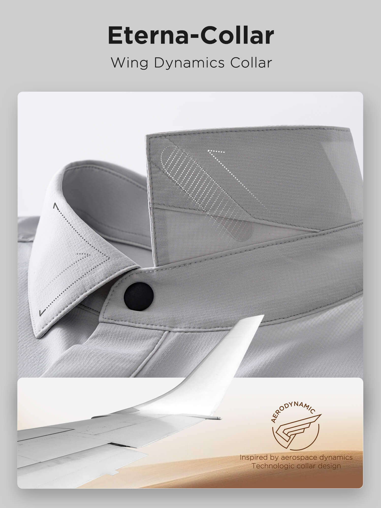 Titanium Grey High-Stretch Performance Shirt