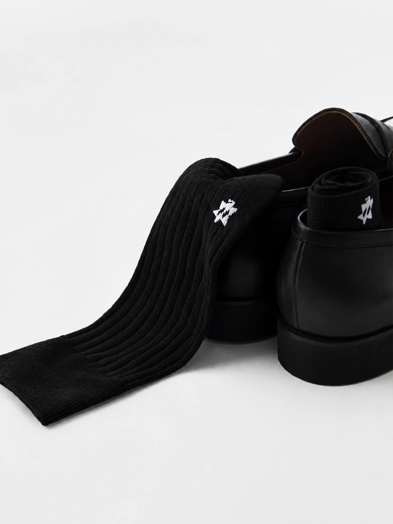 Shadow Black Mid-Calf Socks