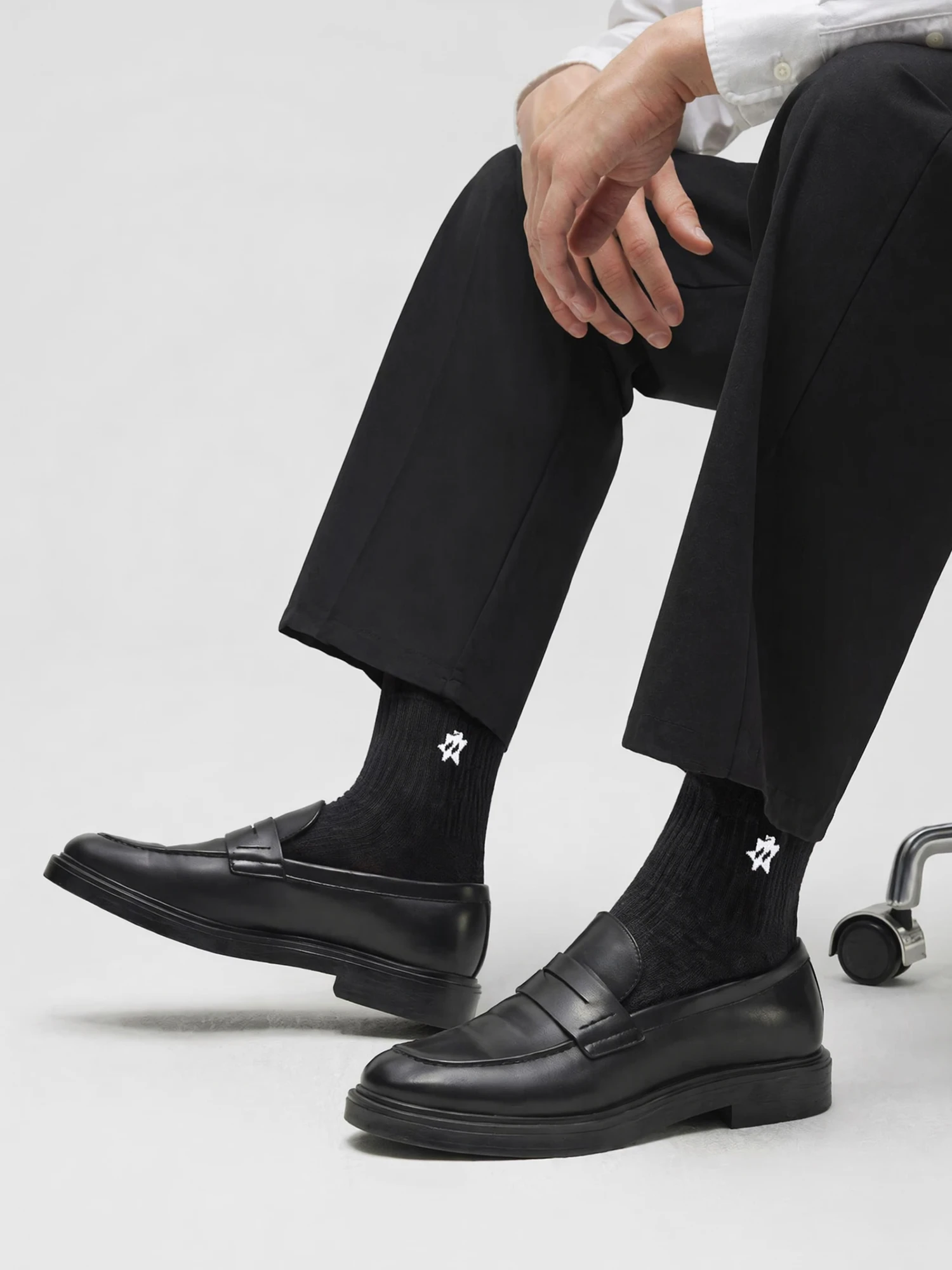 Shadow Black Mid-Calf Socks