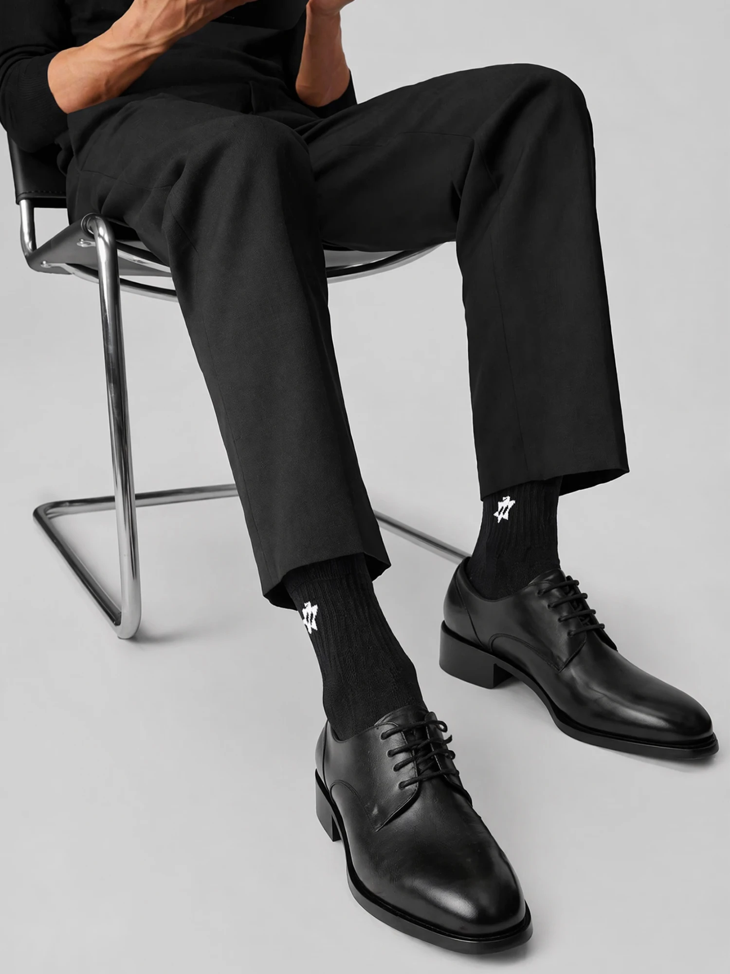 Shadow Black Mid-Calf Socks