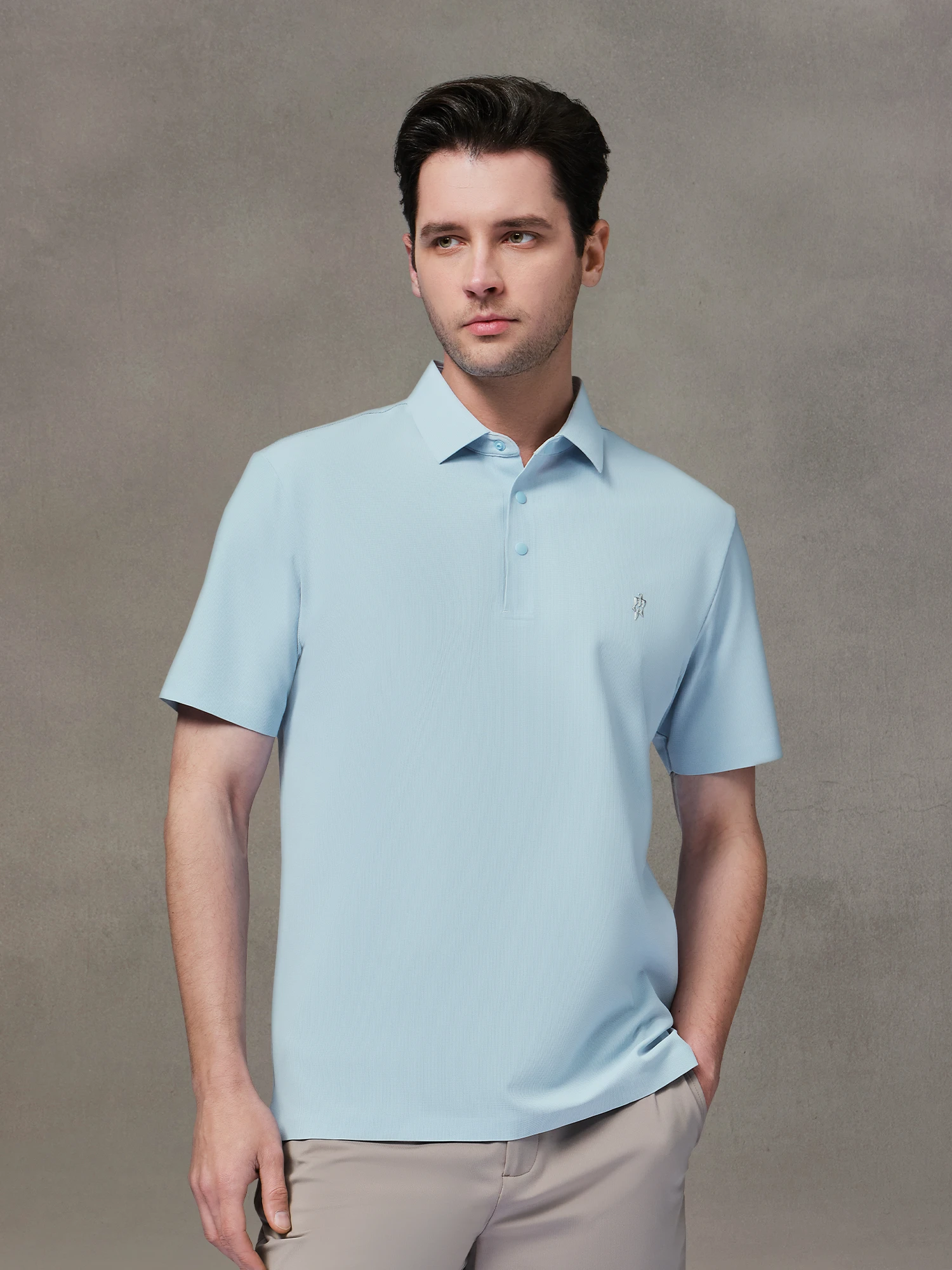 Light Blue Stretch Polo