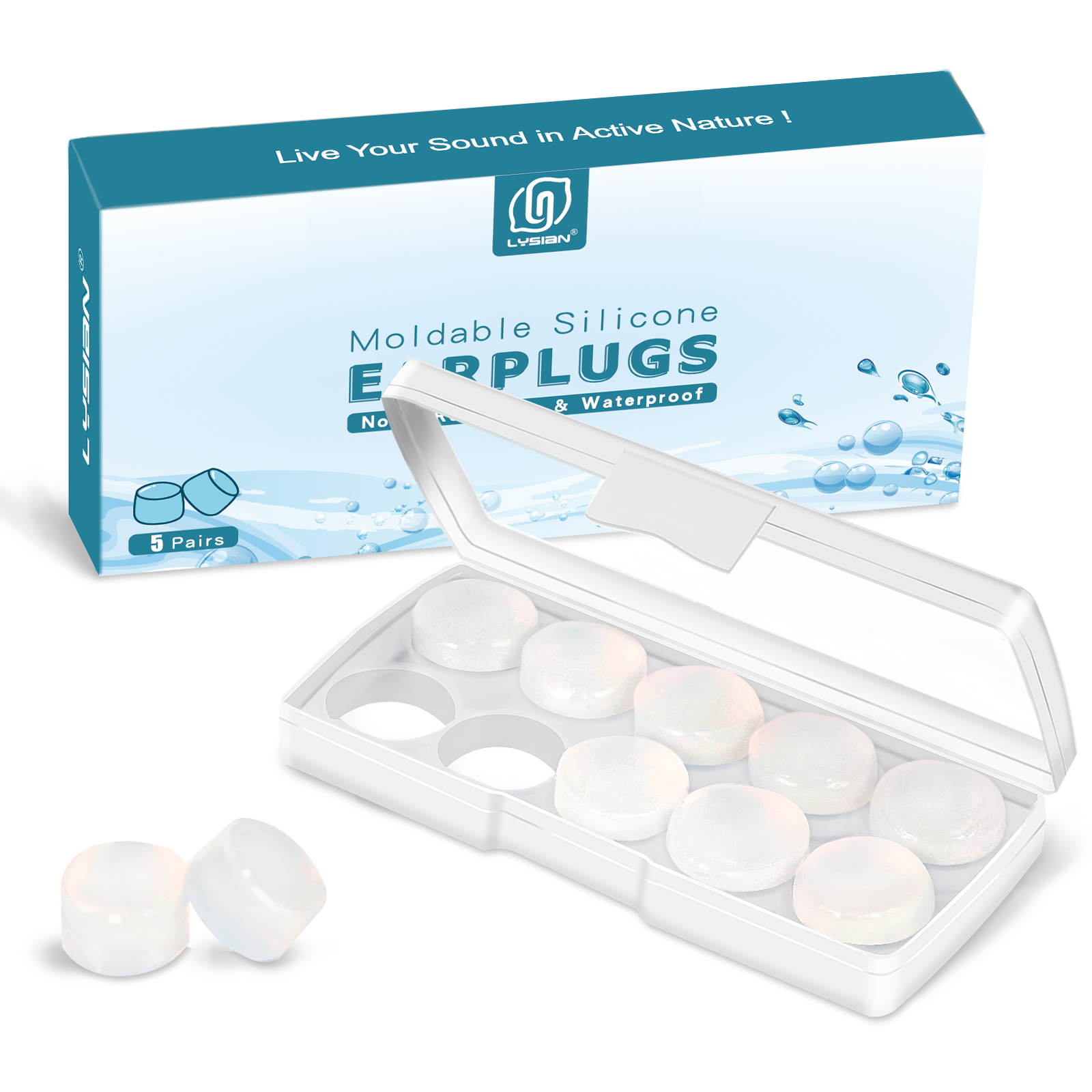 Moldable Soft Ear Plugs for Sleeping, Noise Cancelling and Water Proof