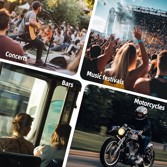 LYSIAN High-Fidelity Ear Plugs for Concert, Reusable Musicians Earplugs for Noise Reduction 18dB, Perfect for Music Festivals, Raves, Drummers & DJs, 2 Pairs (L+S) - Clear Sound & Comfortable Fit