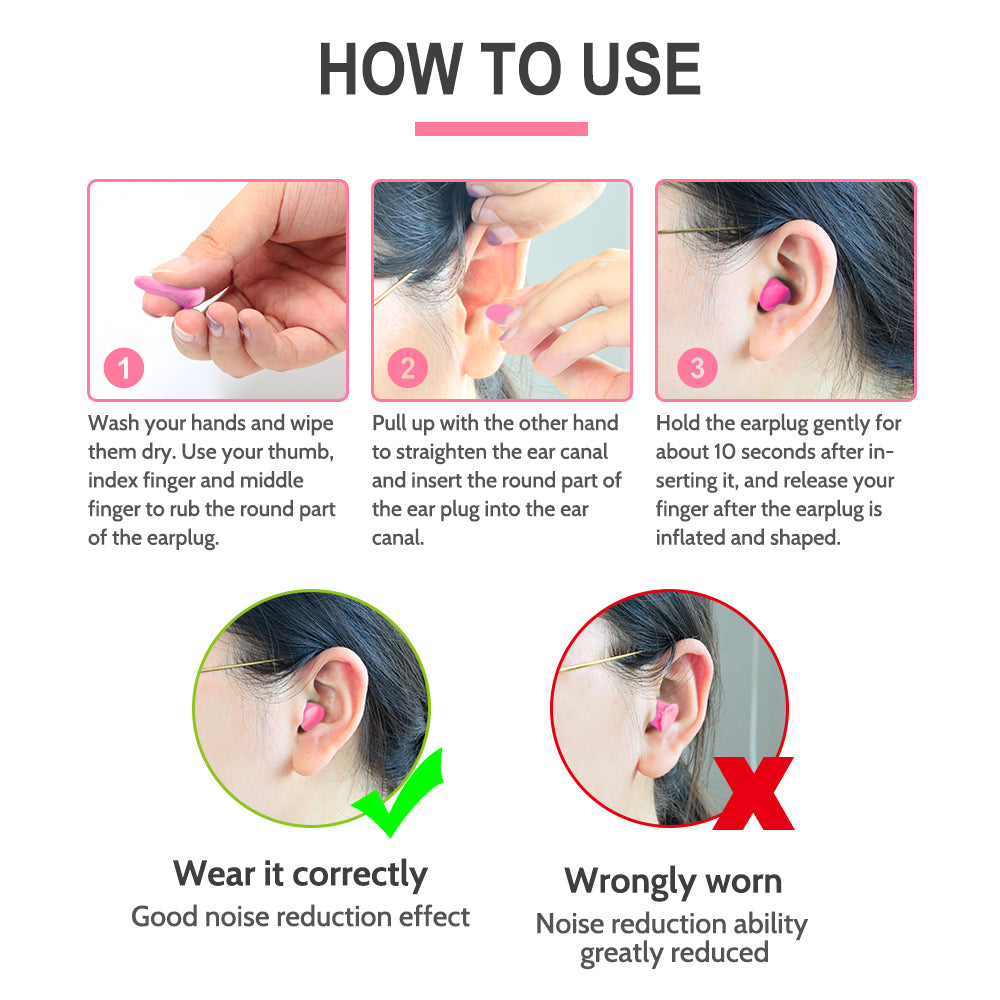 Slim Size Foam Ear Plugs for Small Ear Canals, 100 Pairs, 35dB SNR Noise Canceling Earplugs for Sleeping, Shooting, Studying