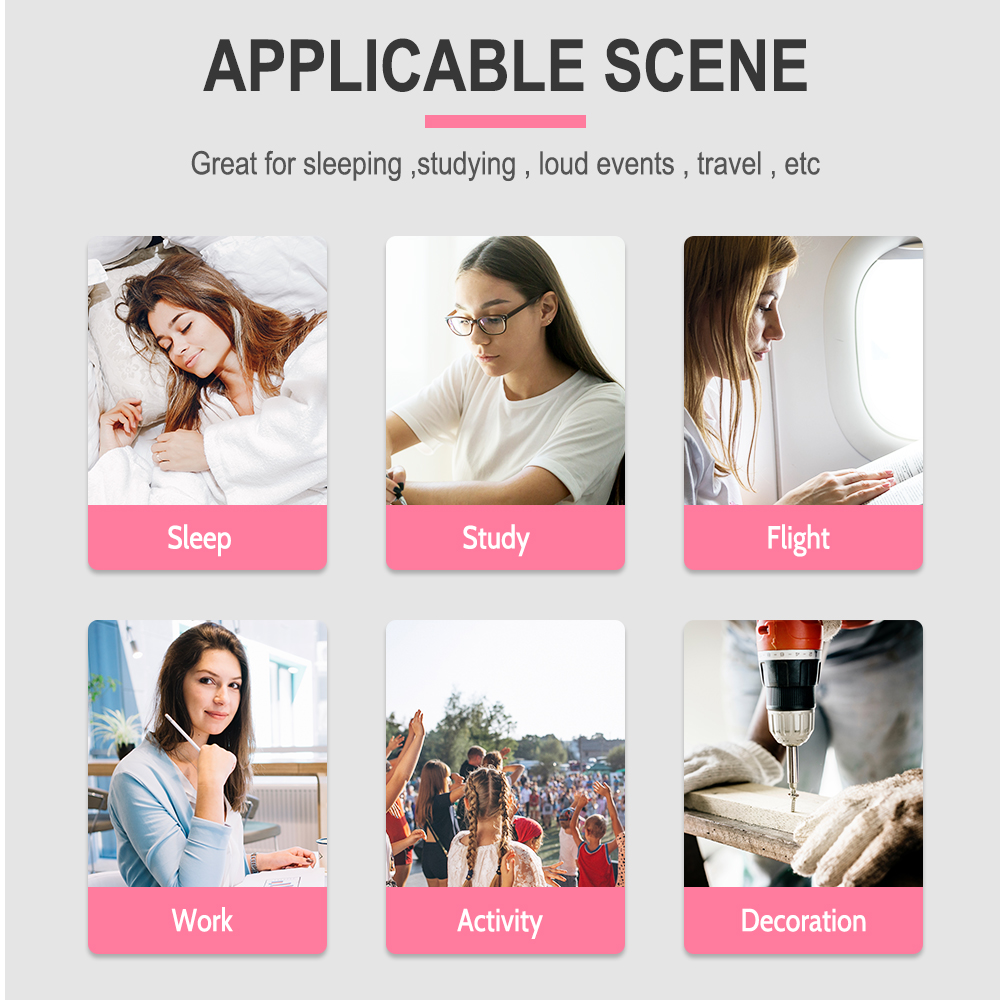 Slim Size Foam Ear Plugs for Small Ear Canals, 100 Pairs, 35dB SNR Noise Canceling Earplugs for Sleeping, Shooting, Studying