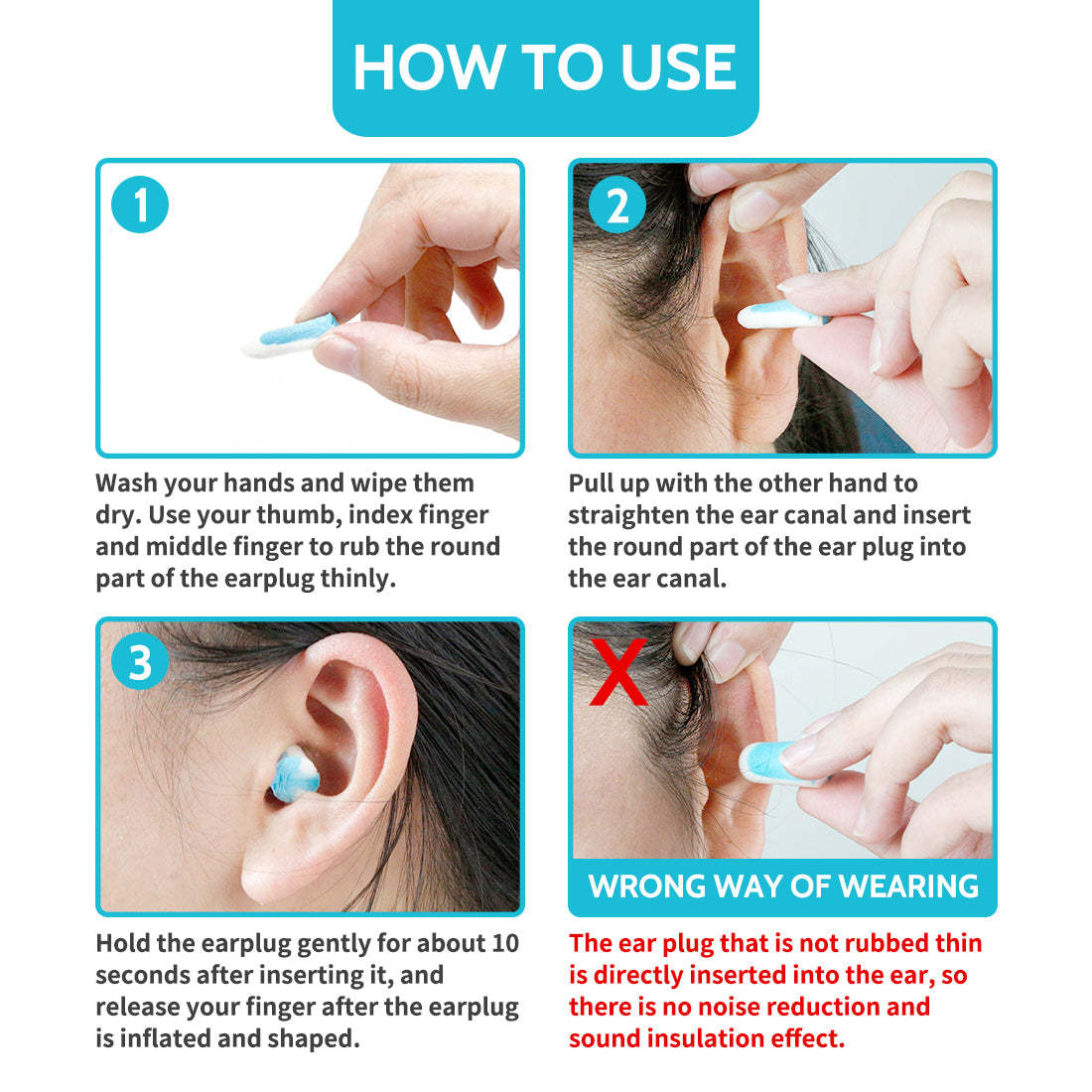 Soft Foam Earplugs 60 Pairs, 38dB SNR Comfortable Ear Plugs for Sleeping, Snoring, Shooting, Mowing, and All Loud Noise